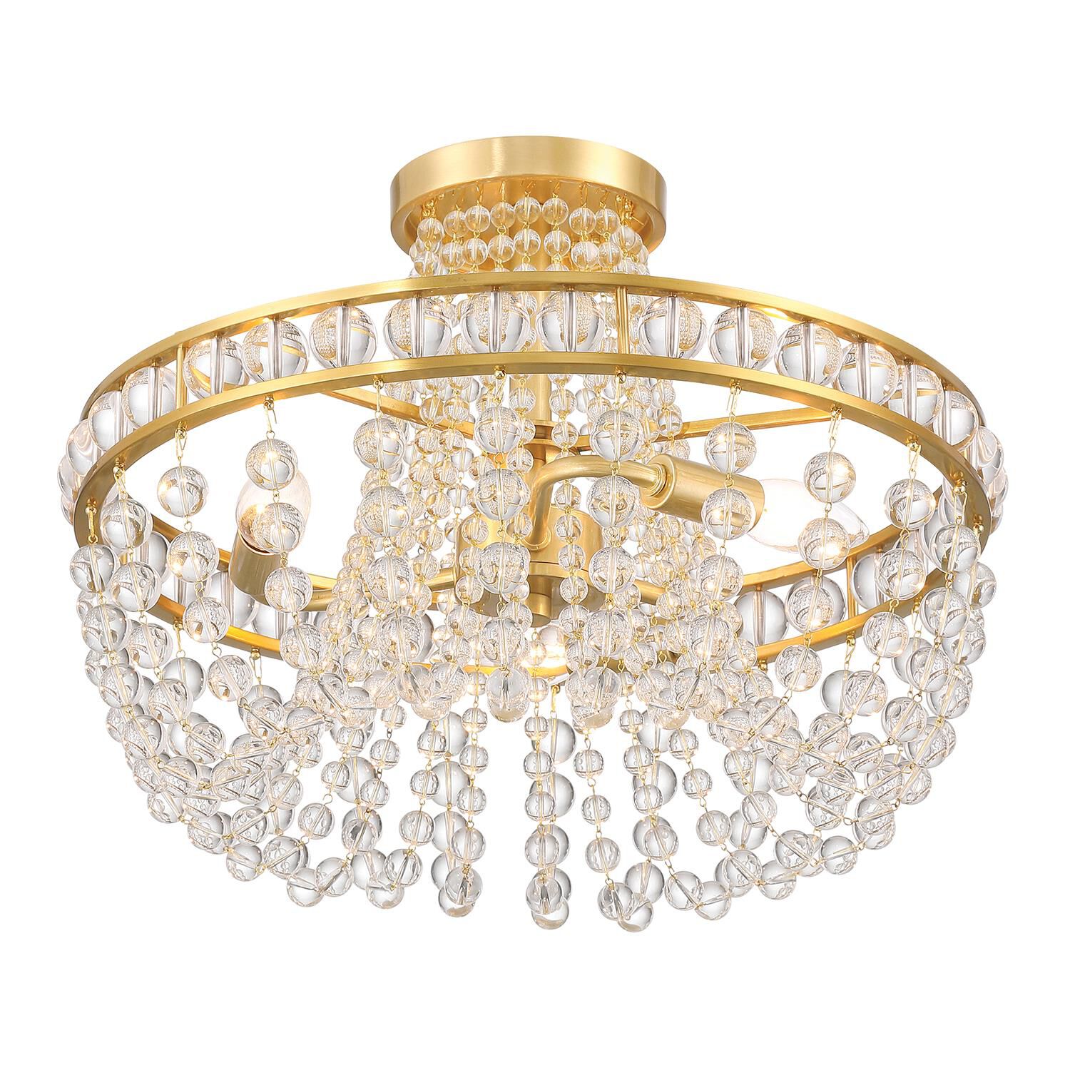 Seville 17 Inch Semi Flush Mount by Crystorama