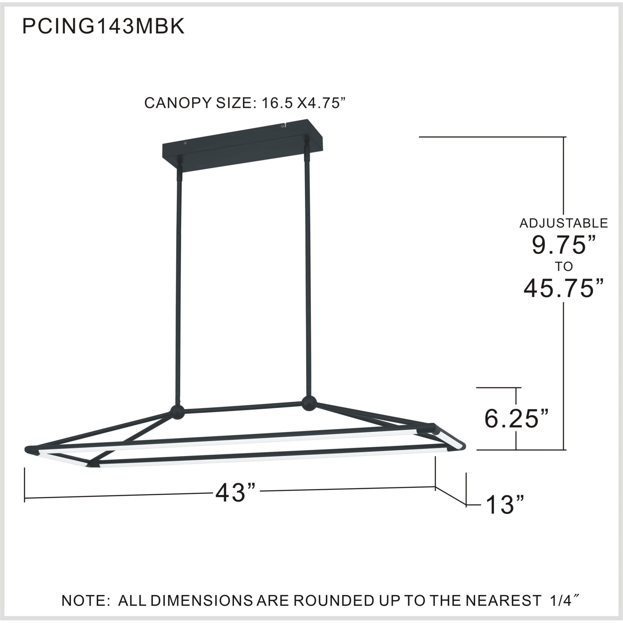 Quoizel Ingram 43 Inch LED Linear Suspension Light