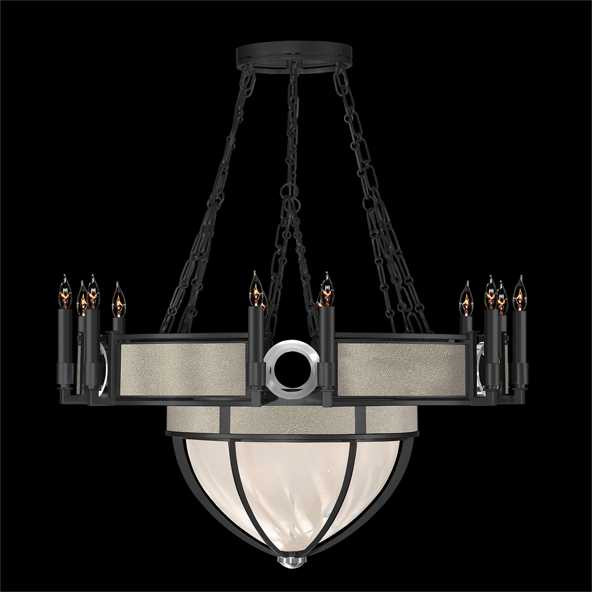 Shown in Black Iron and Nickel  finish and Coco accent