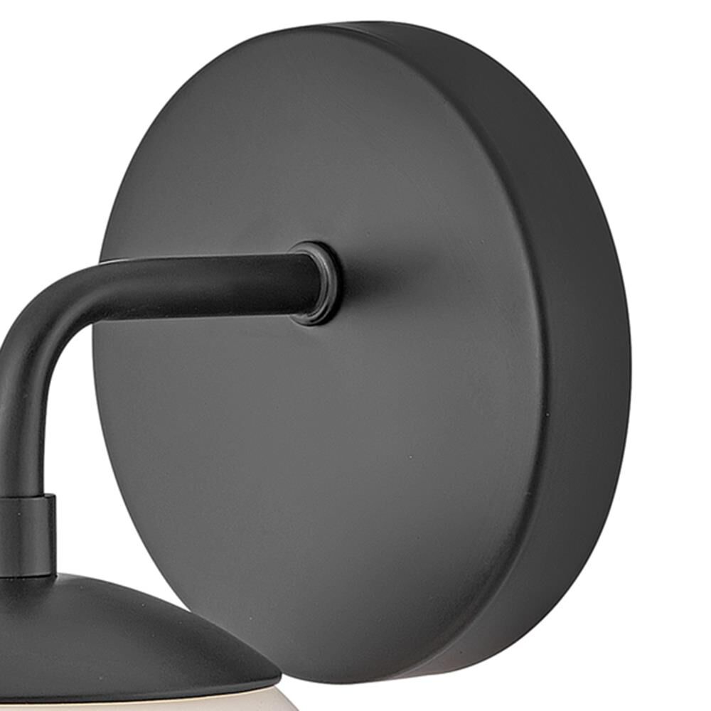 Shown in Black finish and White glass