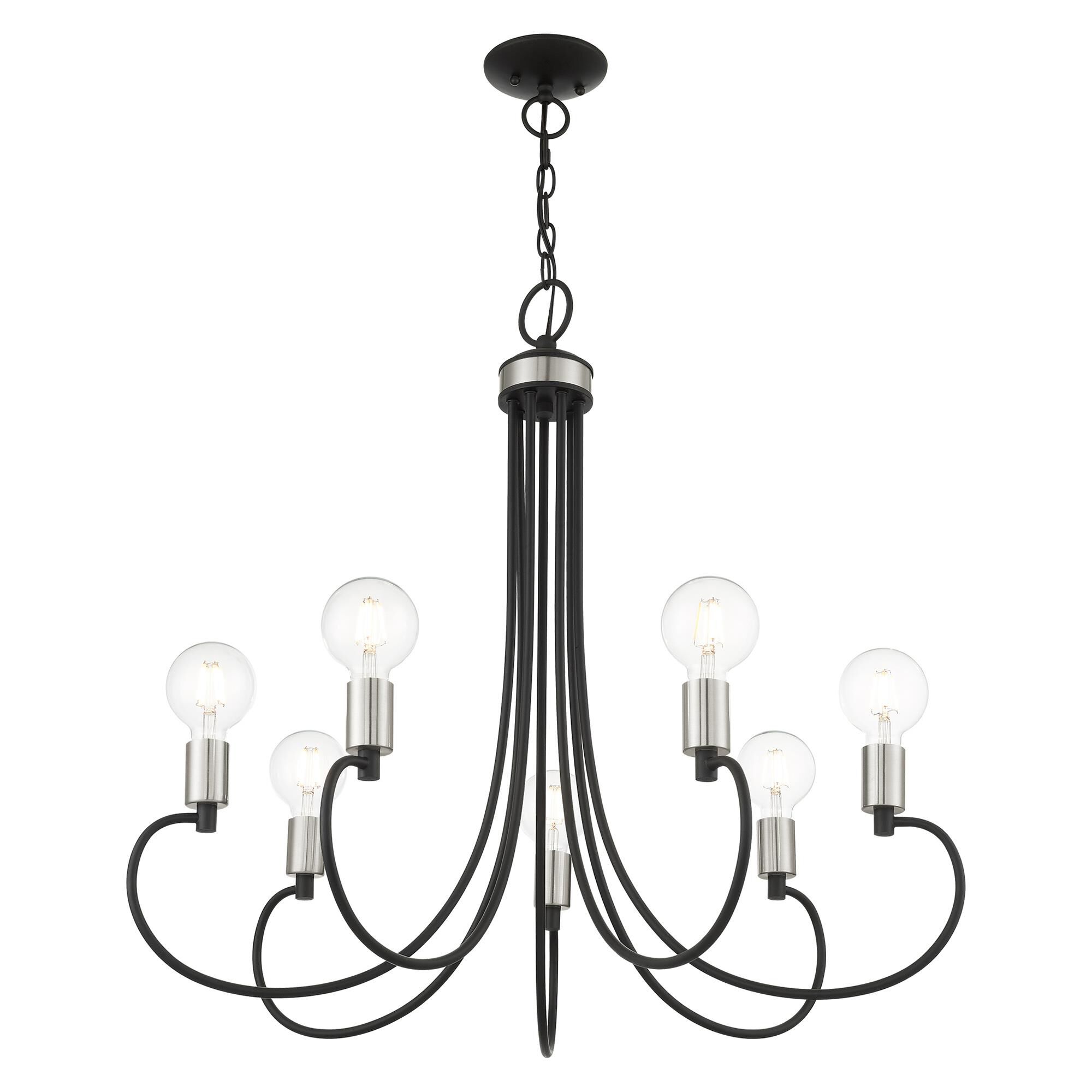Shown in Black With Brushed Nickel Accents finish