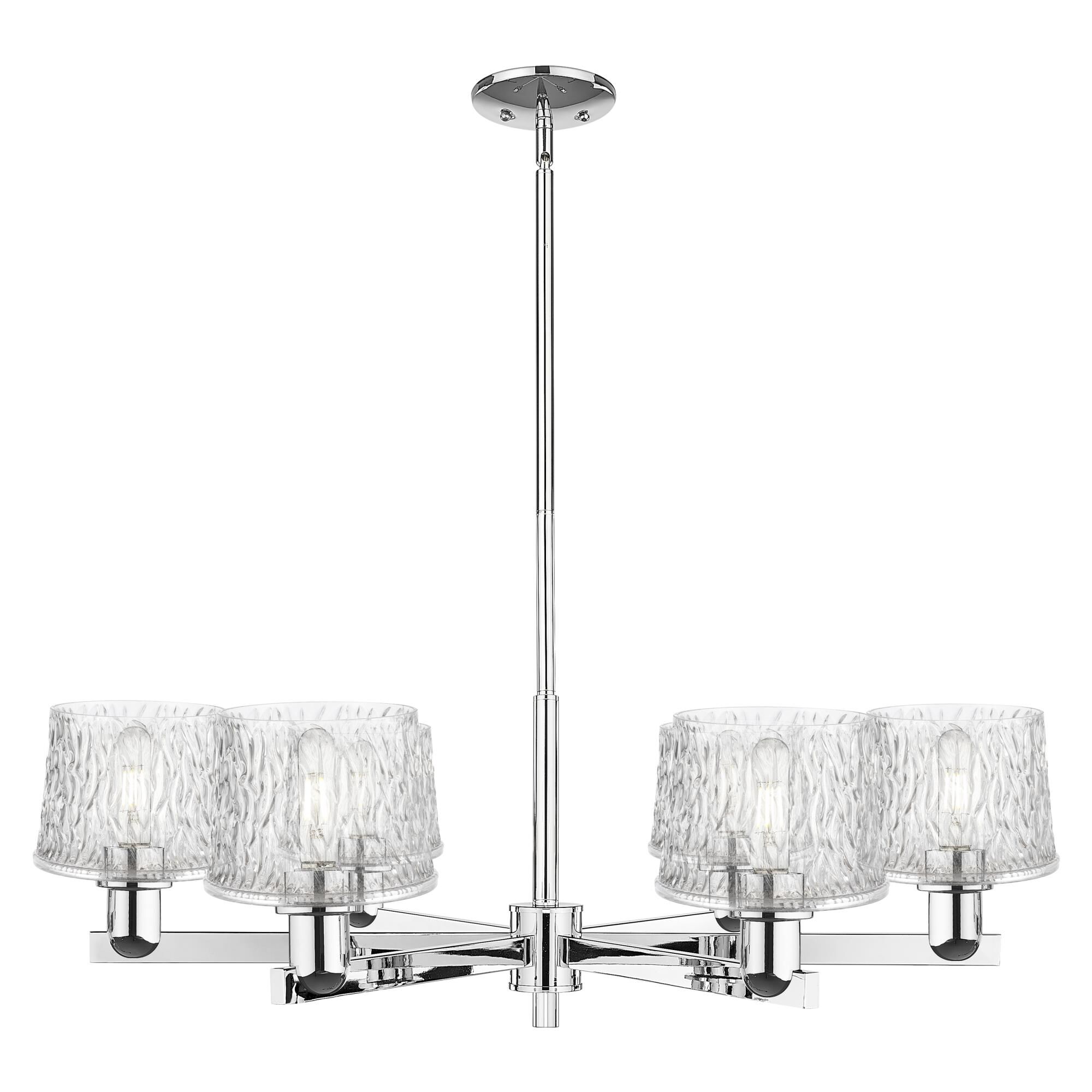 Shown in Polished Chrome finish and Clear glass