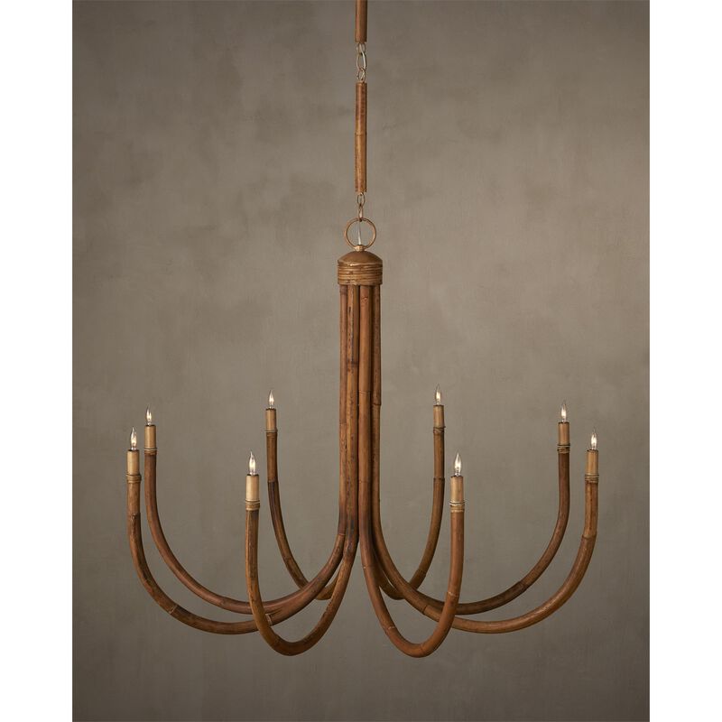 Samsara 42 Inch 8 Light Chandelier by Currey and Company