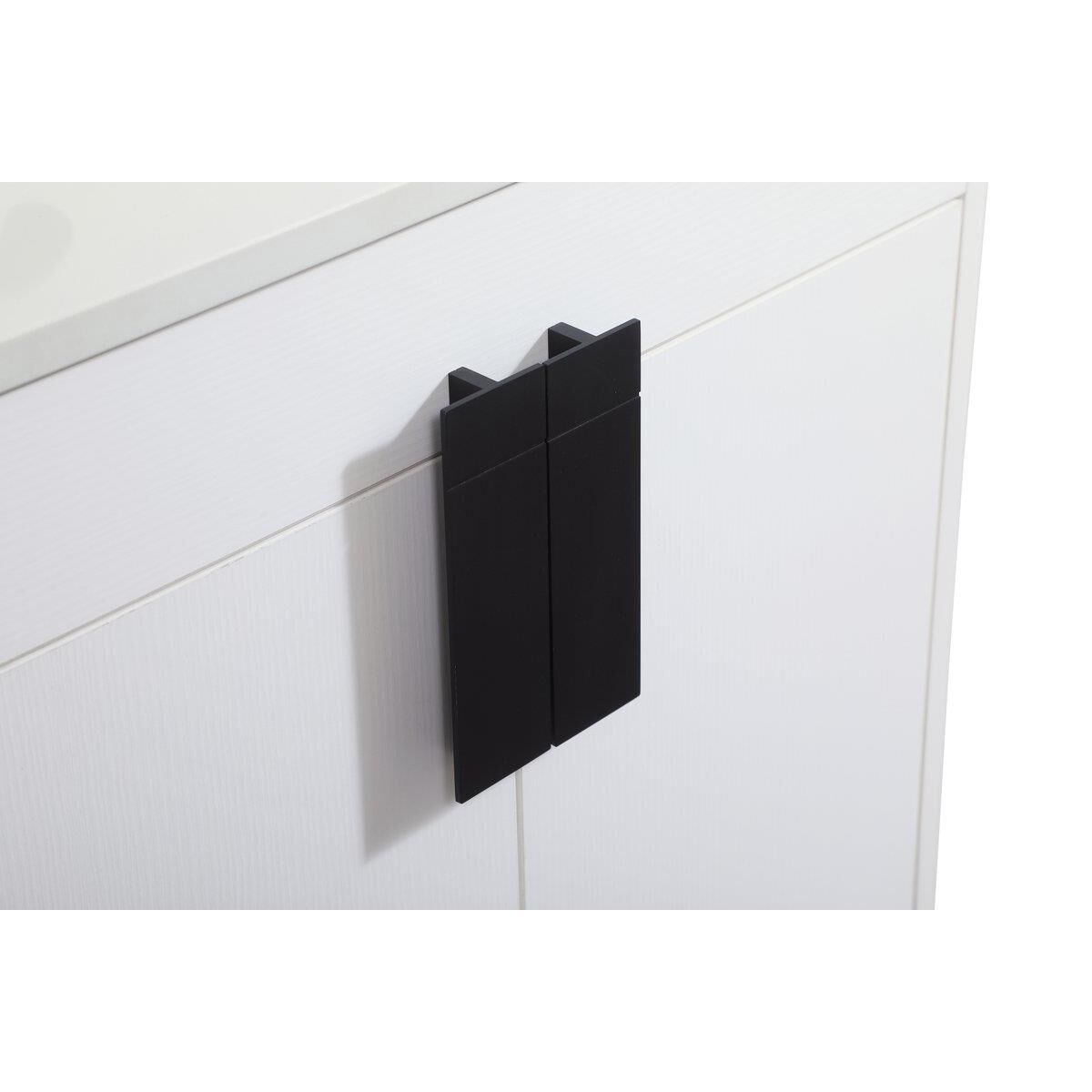 Shown in White finish and Without Backsplash accent