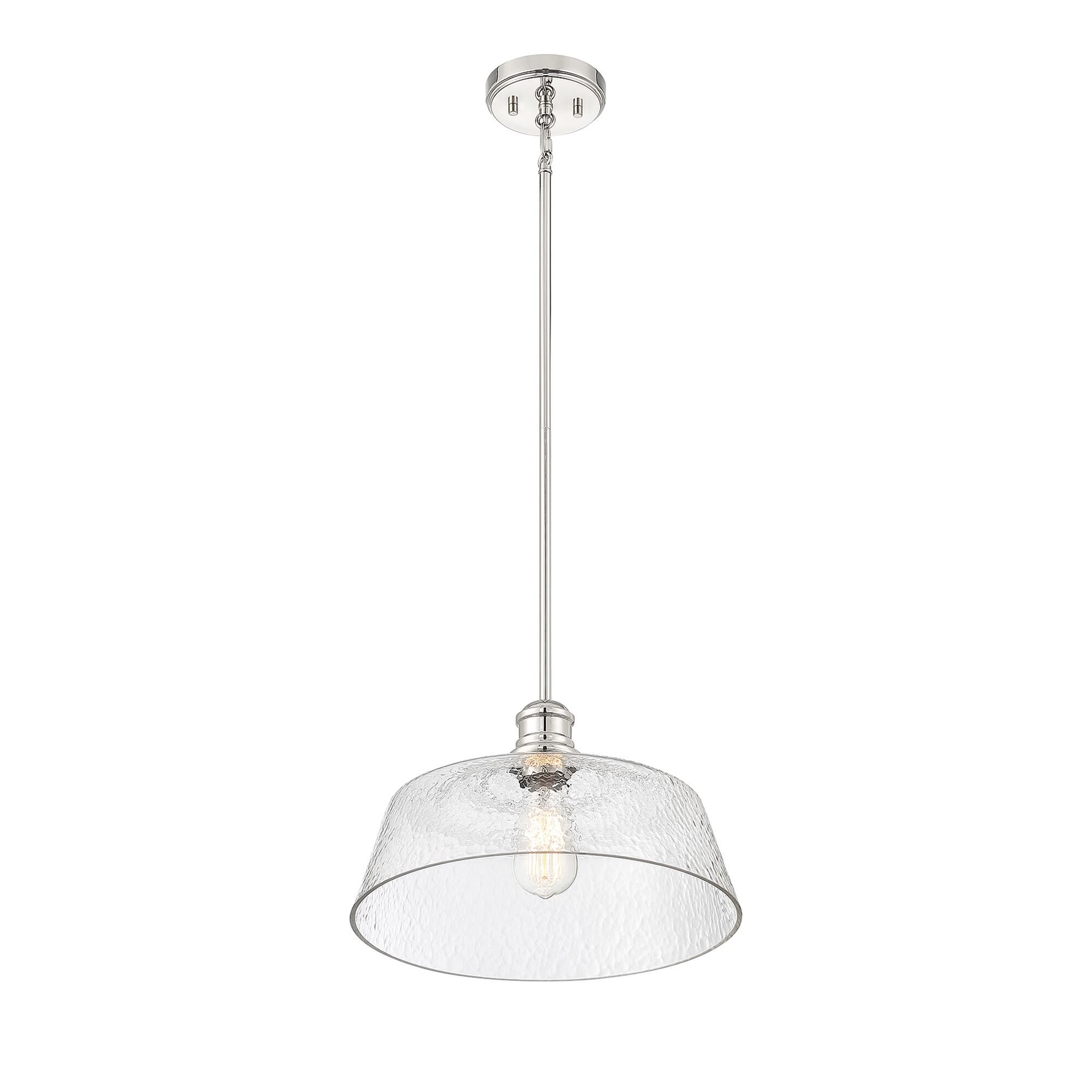 Shown in Polished Nickel finish and Vintage glass