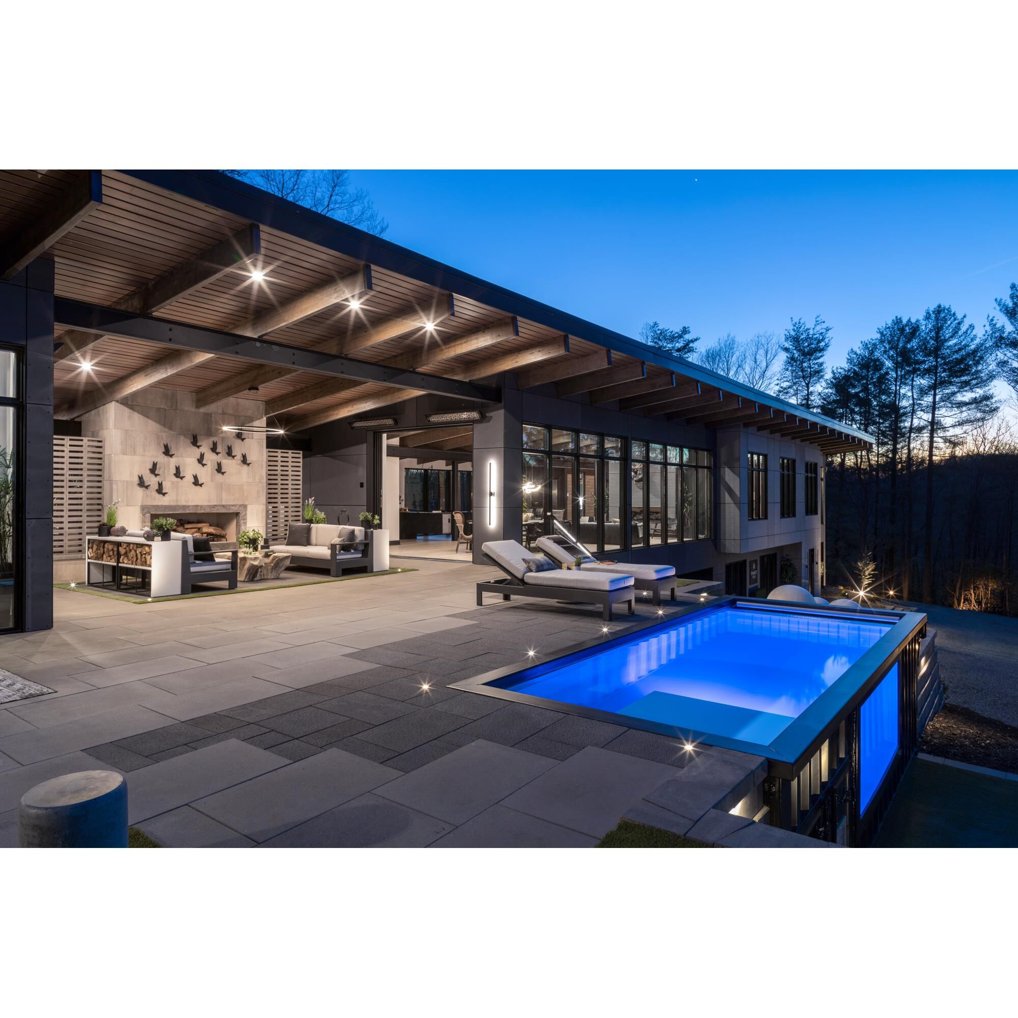 Alumilux Line 51 Inch Tall 2 Light LED Outdoor Wall Light by ET2 Lighting