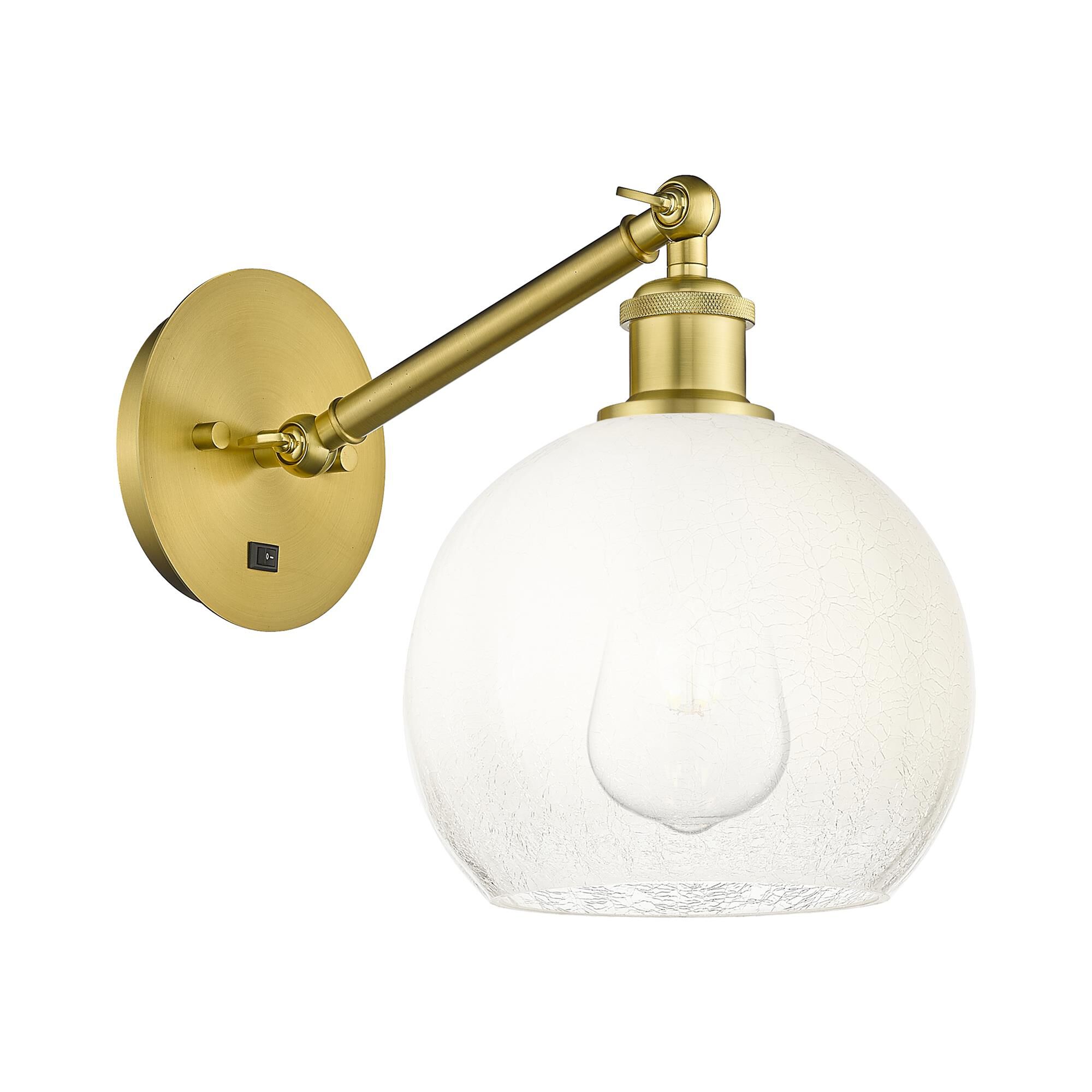 Shown in Satin Gold finish and Opal glass