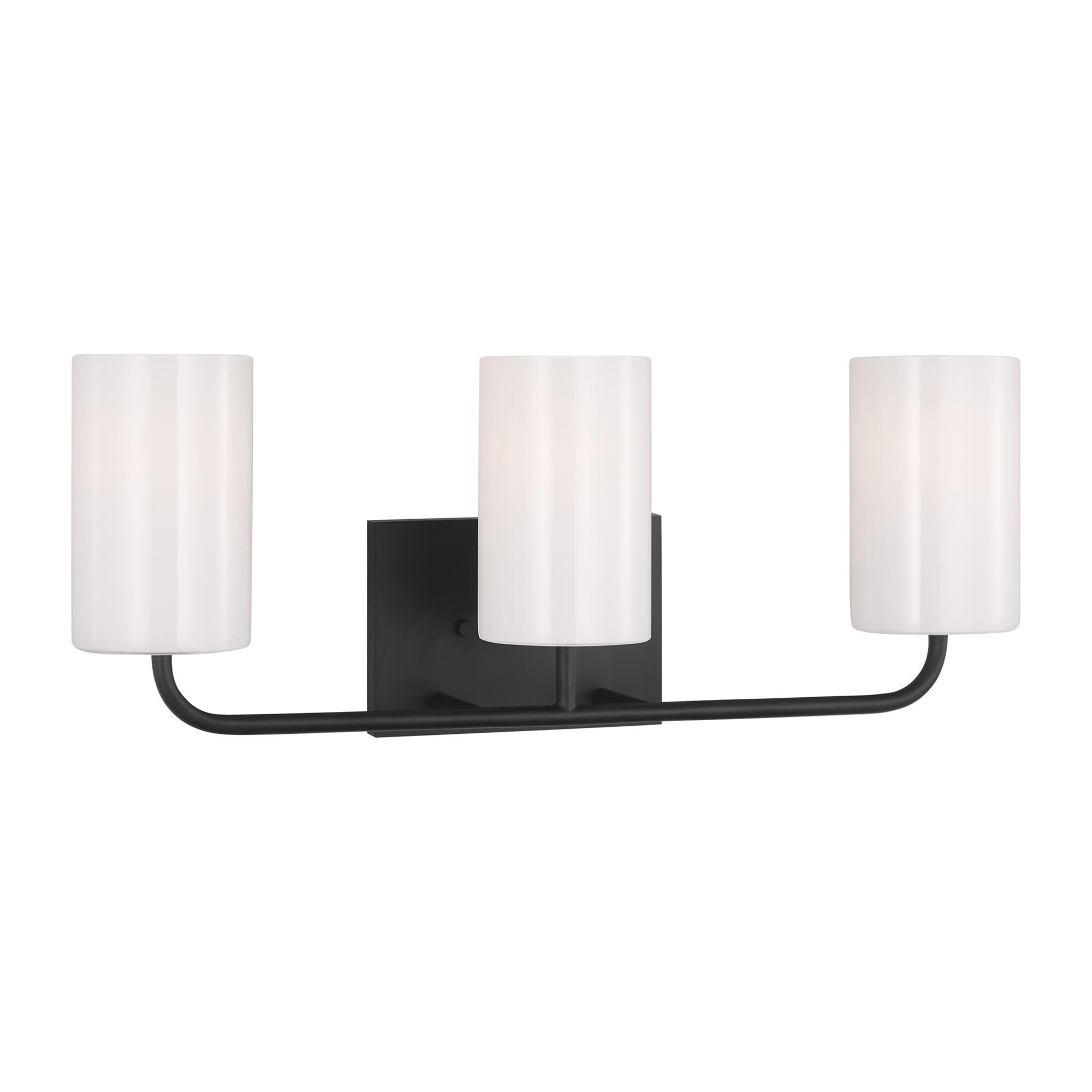 Shown in Midnight Black finish and Clear Outside / Painted White Inside Glass s shade