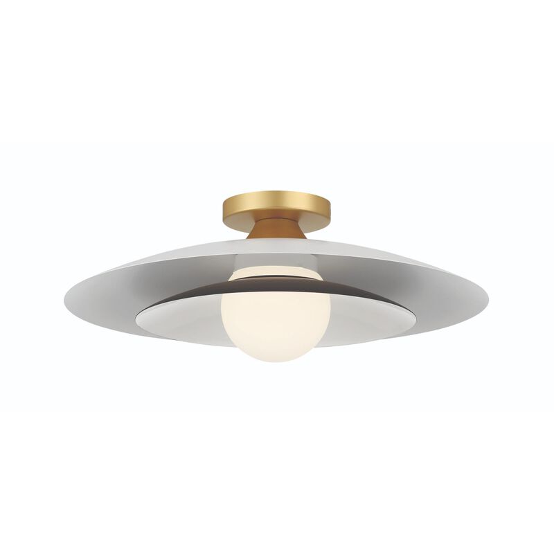 Welsh 18 Inch 1 Light LED Semi Flush Mount by Eurofase Lighting