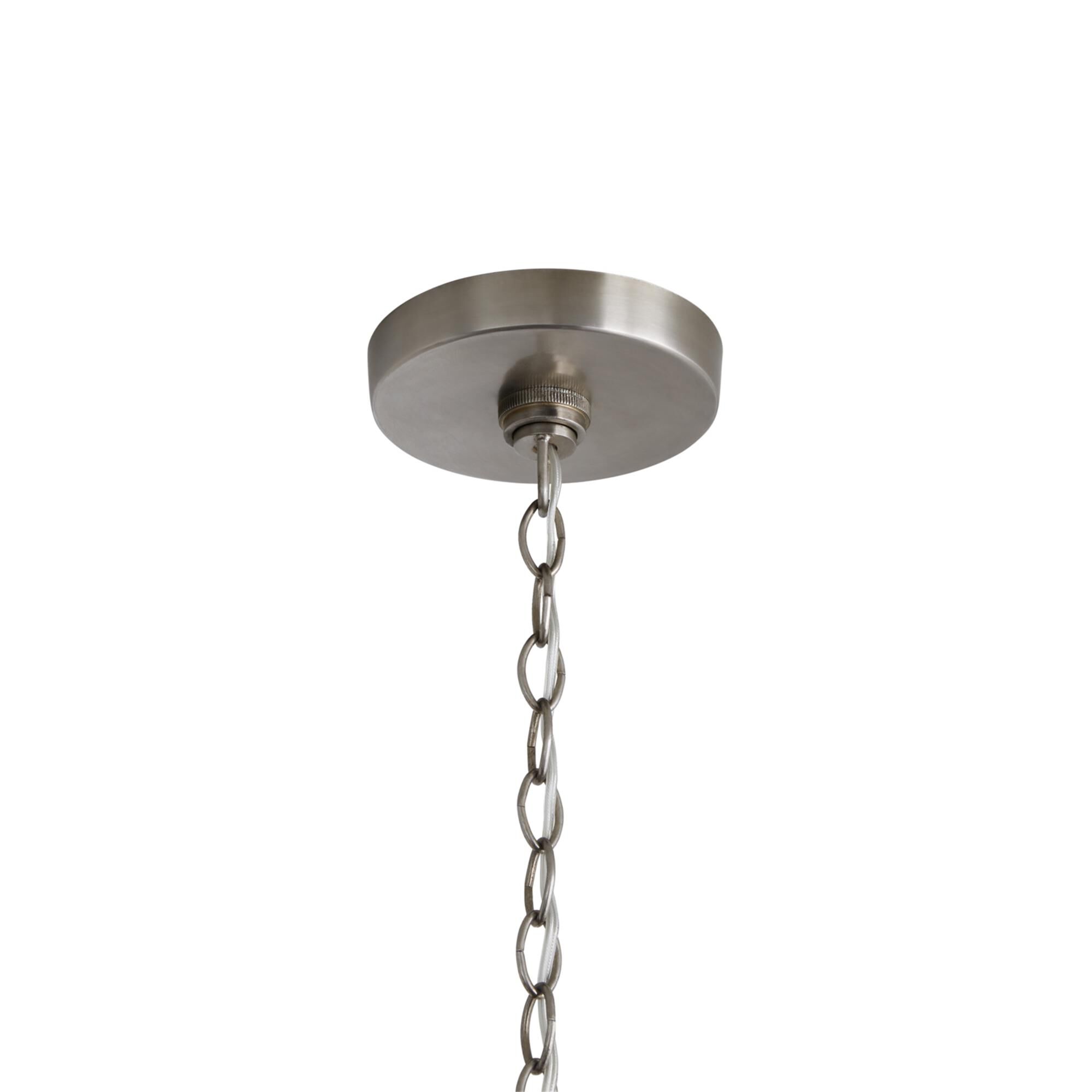 Shown in Black Wash And Matte Nickel finish and Clear Stone Seeded glass