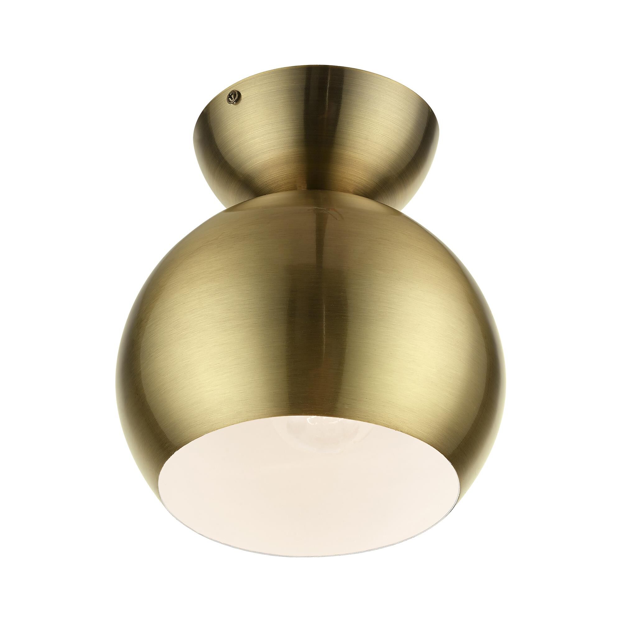 Stockton 8 Inch 1 Light Semi Flush Mount by Livex Lighting