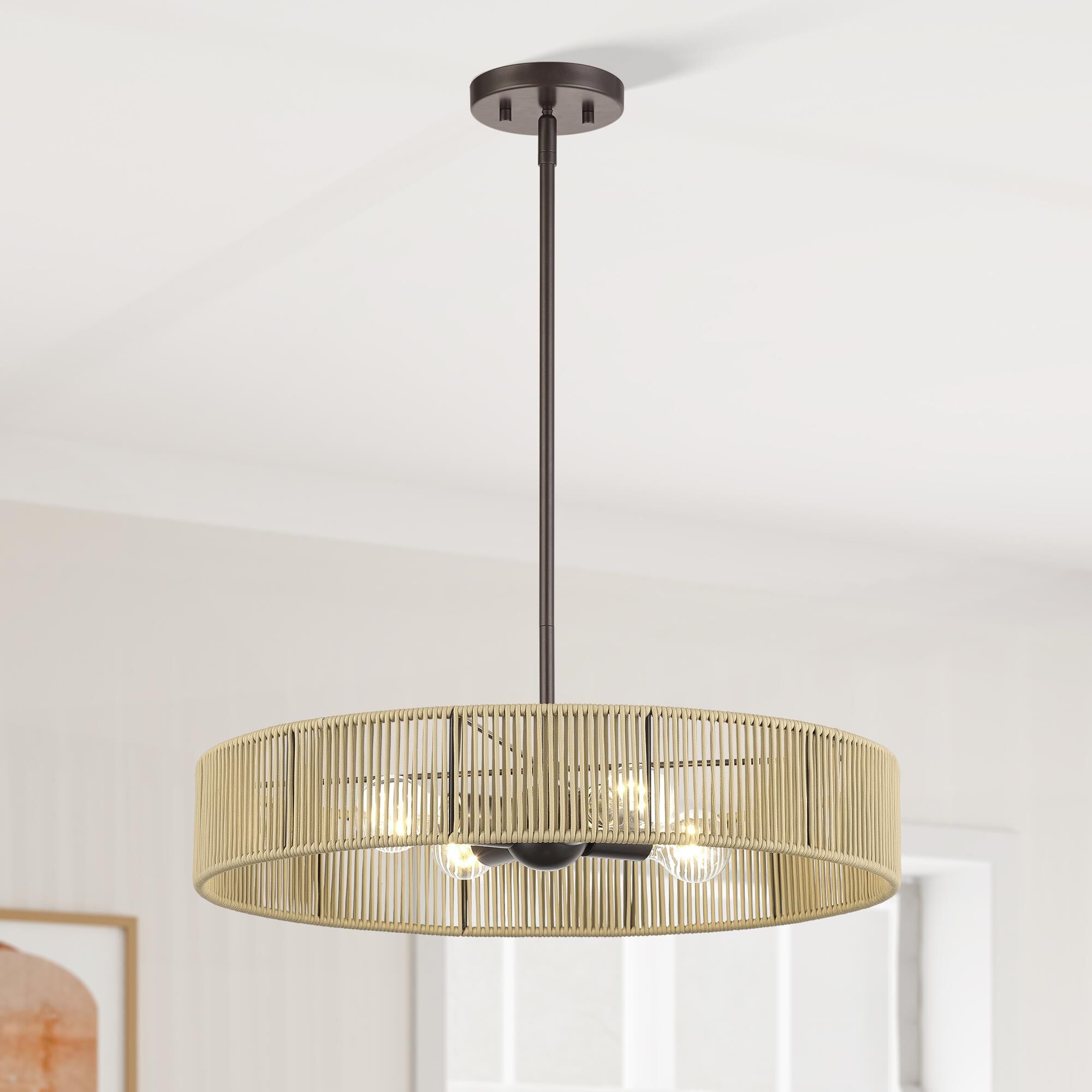 Goldiemesh 22 Inch Large Pendant by Livex Lighting