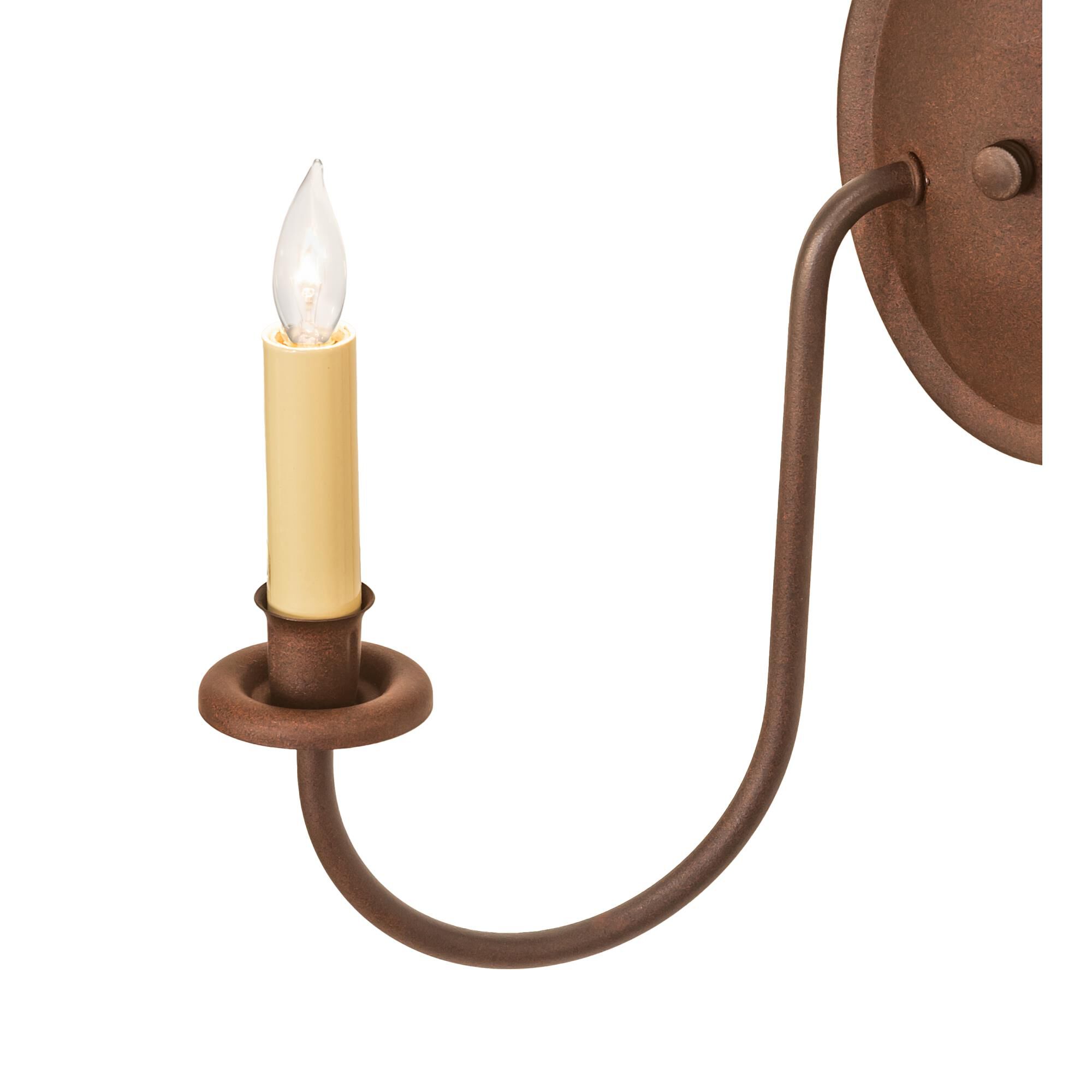 Shown in Rust Finish finish and Green glass