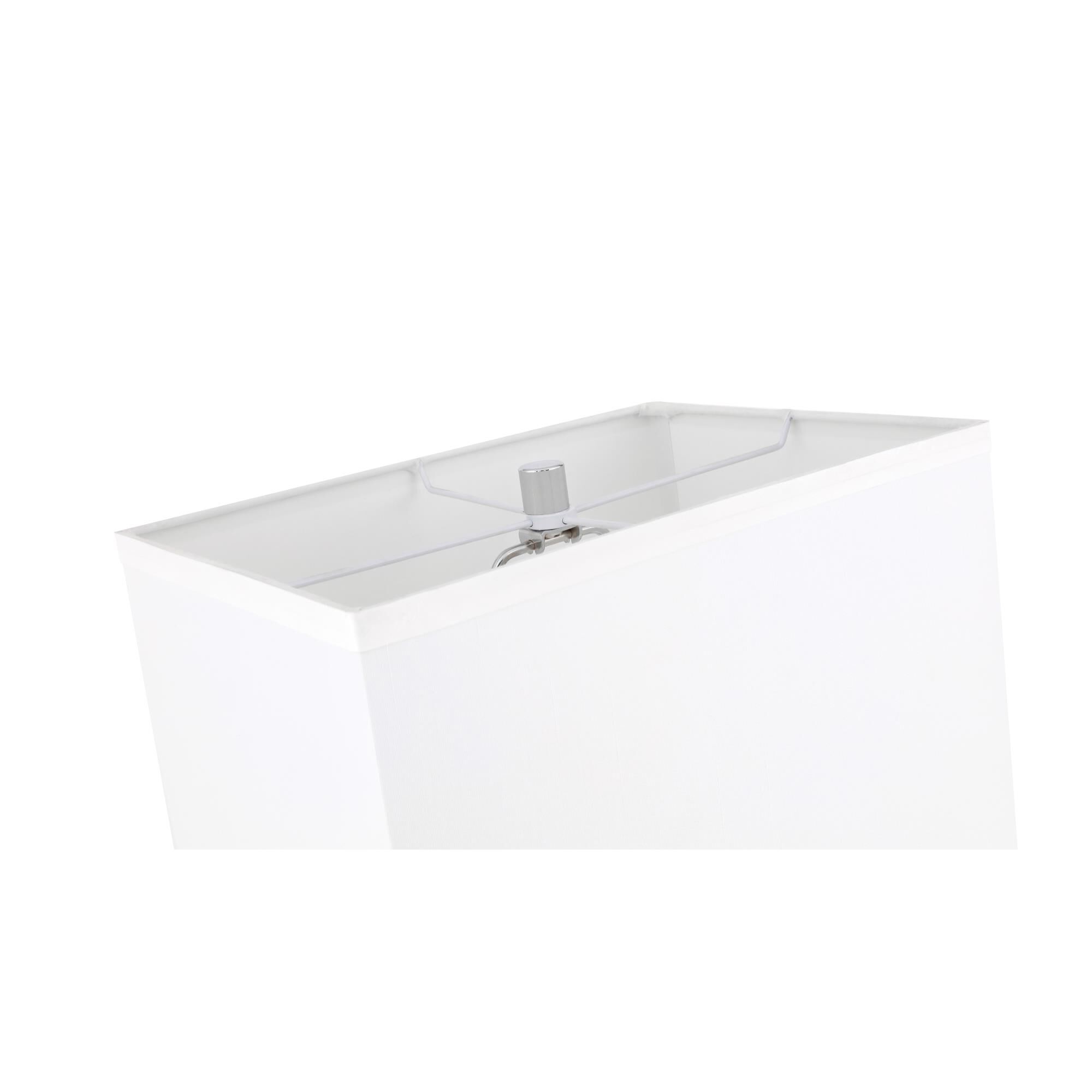 Shown in Polished Nickel finish and Fabric - Off White shade