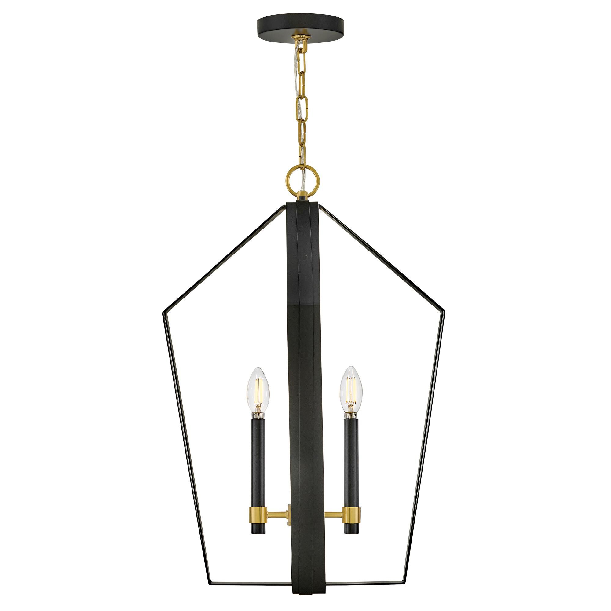 Shown in Black finish and Lacquered Brass accent