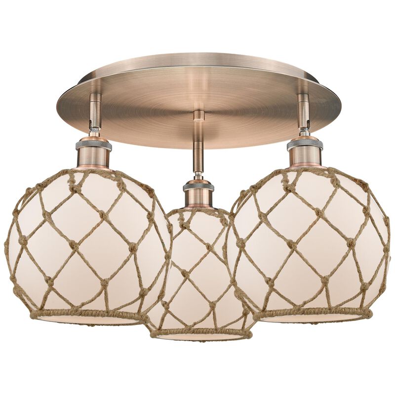 Bruno Marashlian Farmhouse Rope 20 Inch Flush Mount by Innovations Lighting