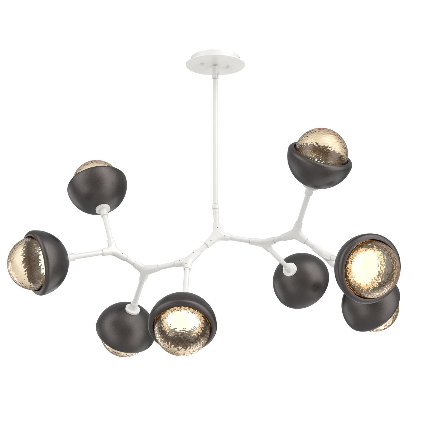Shown in Salt White finish and Amber glass and Graphite accent