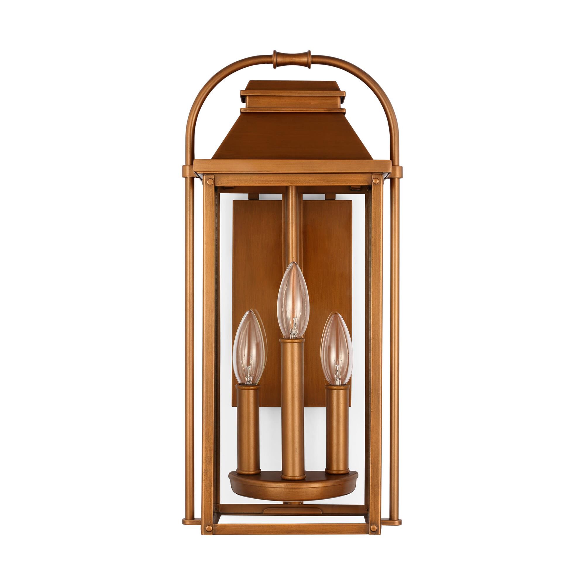 Shown in Natural Copper finish and Clear Seeded glass