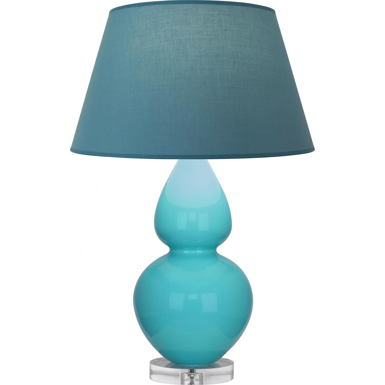 Shown in Egg Blue finish and Bright Blue and Gray shade and Lucite accent