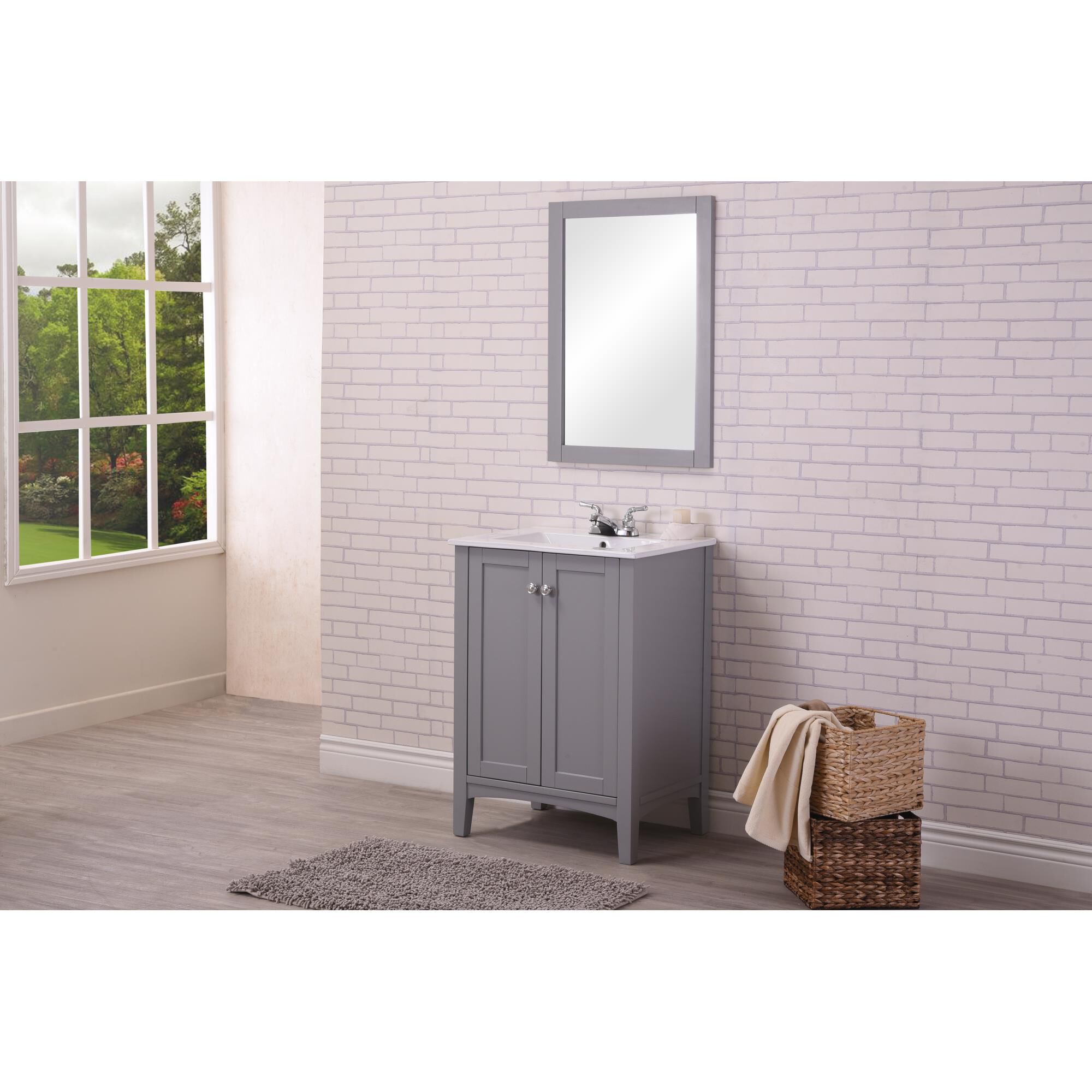 Shown in Grey finish