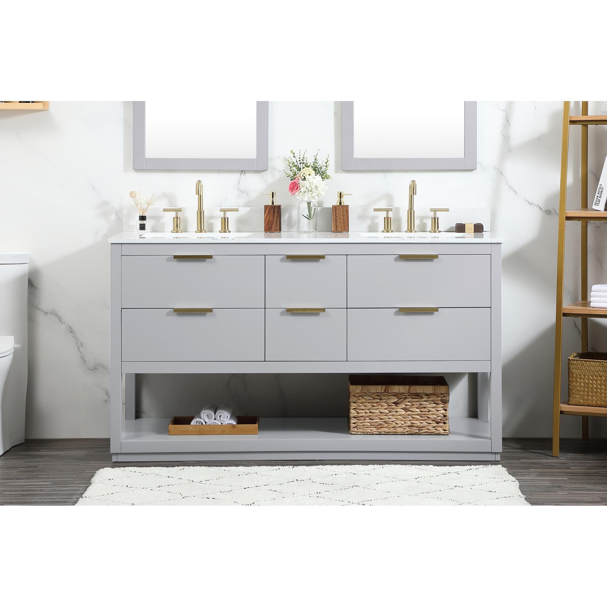 Larkin 60 Inch Bath Vanity by Elegant Decor