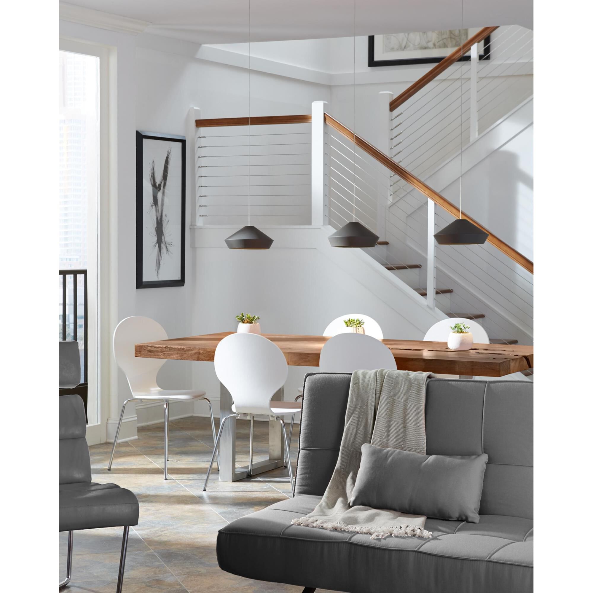 Shown with Spun Metal shade