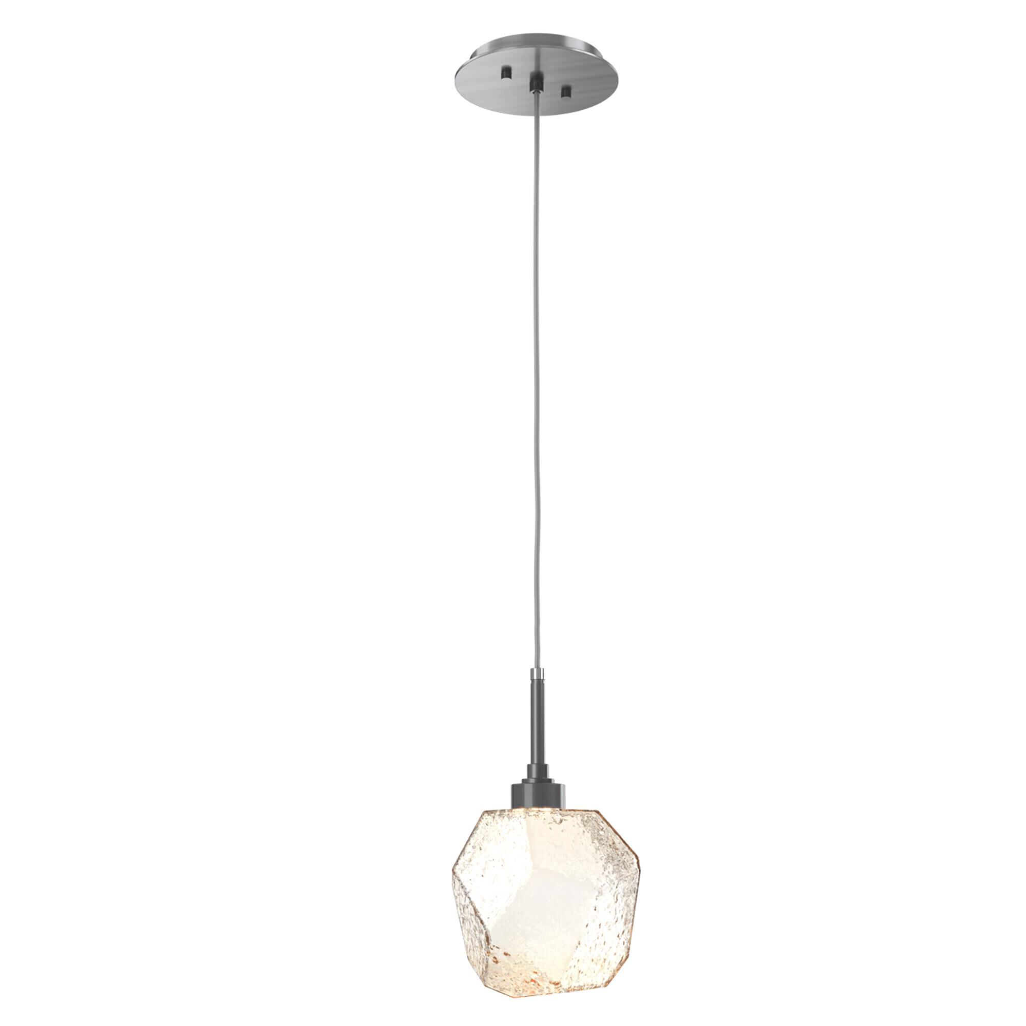 Shown in Graphite finish and Amber glass