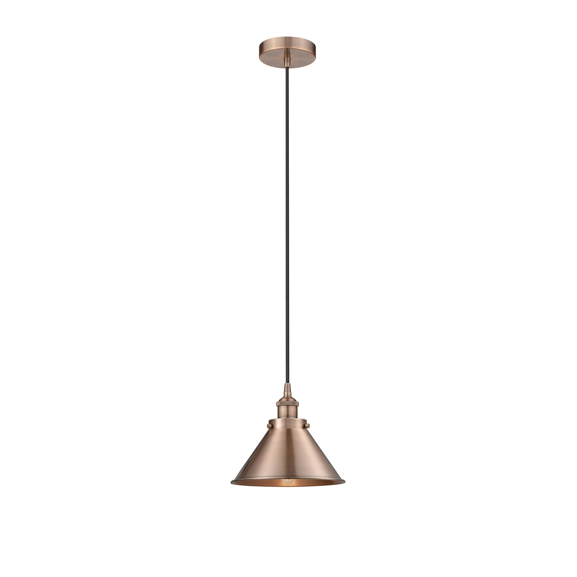 Shown in Antique Copper finish and Antique Copper shade
