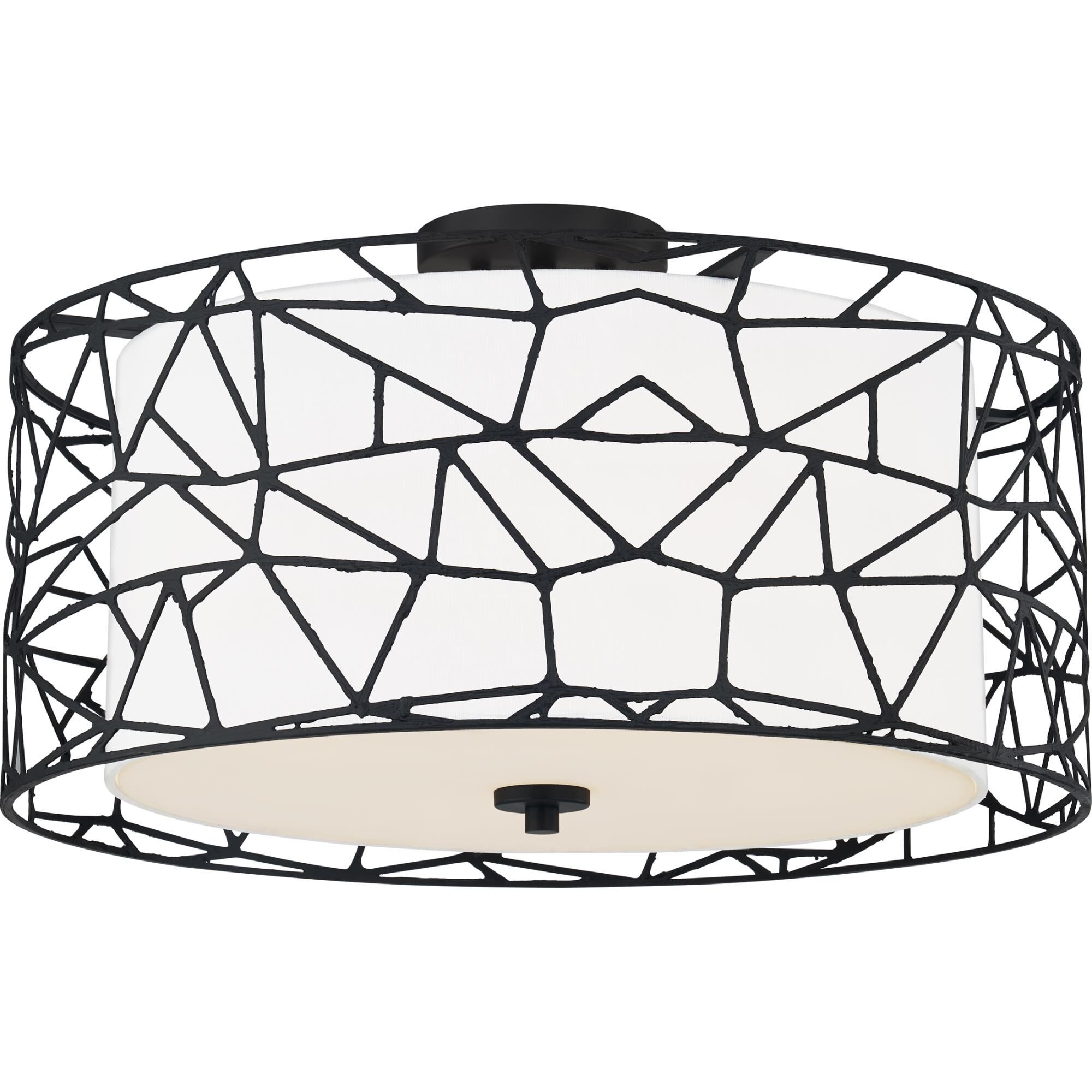Newcastle 23 Inch 4 Light Semi Flush Mount by Quoizel