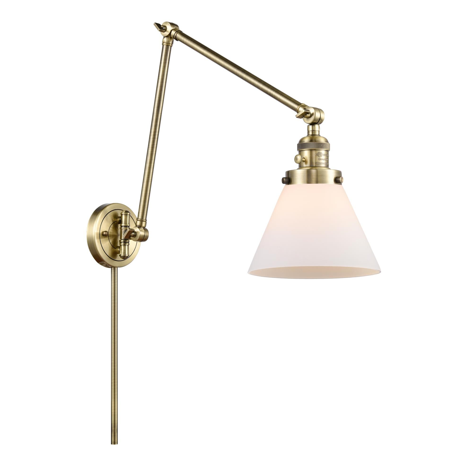 Bruno Marashlian Large Cone LED Wall Swing Lamp by Innovations Lighting