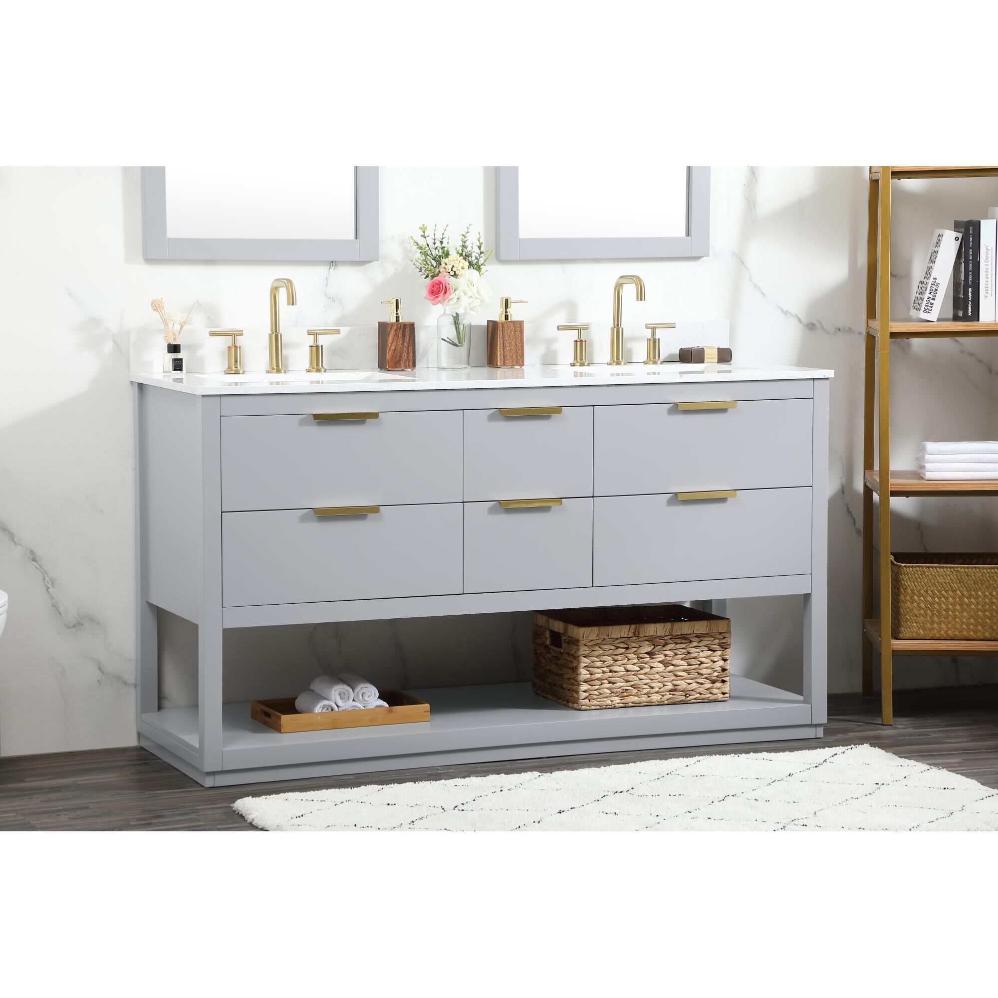 Shown in Grey finish