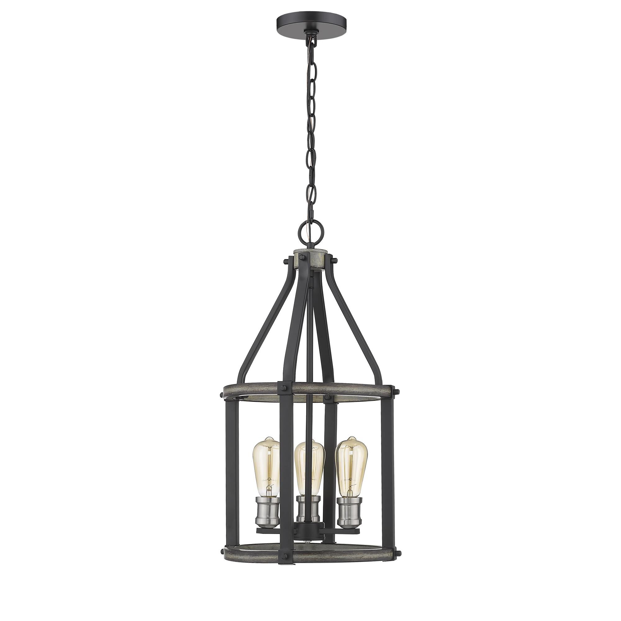 Shown in Ashen Barnboard finish and --- glass and --- shade