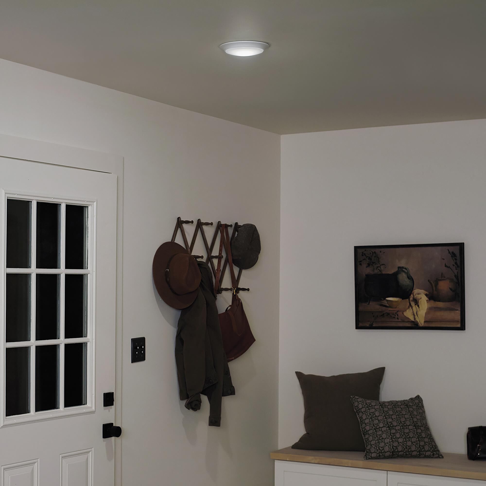 Shown in White finish and White Polycarbonate glass