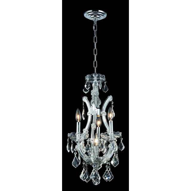Maria Theresa 12 Inch 4 Light Mini Chandelier by Elegant Lighting