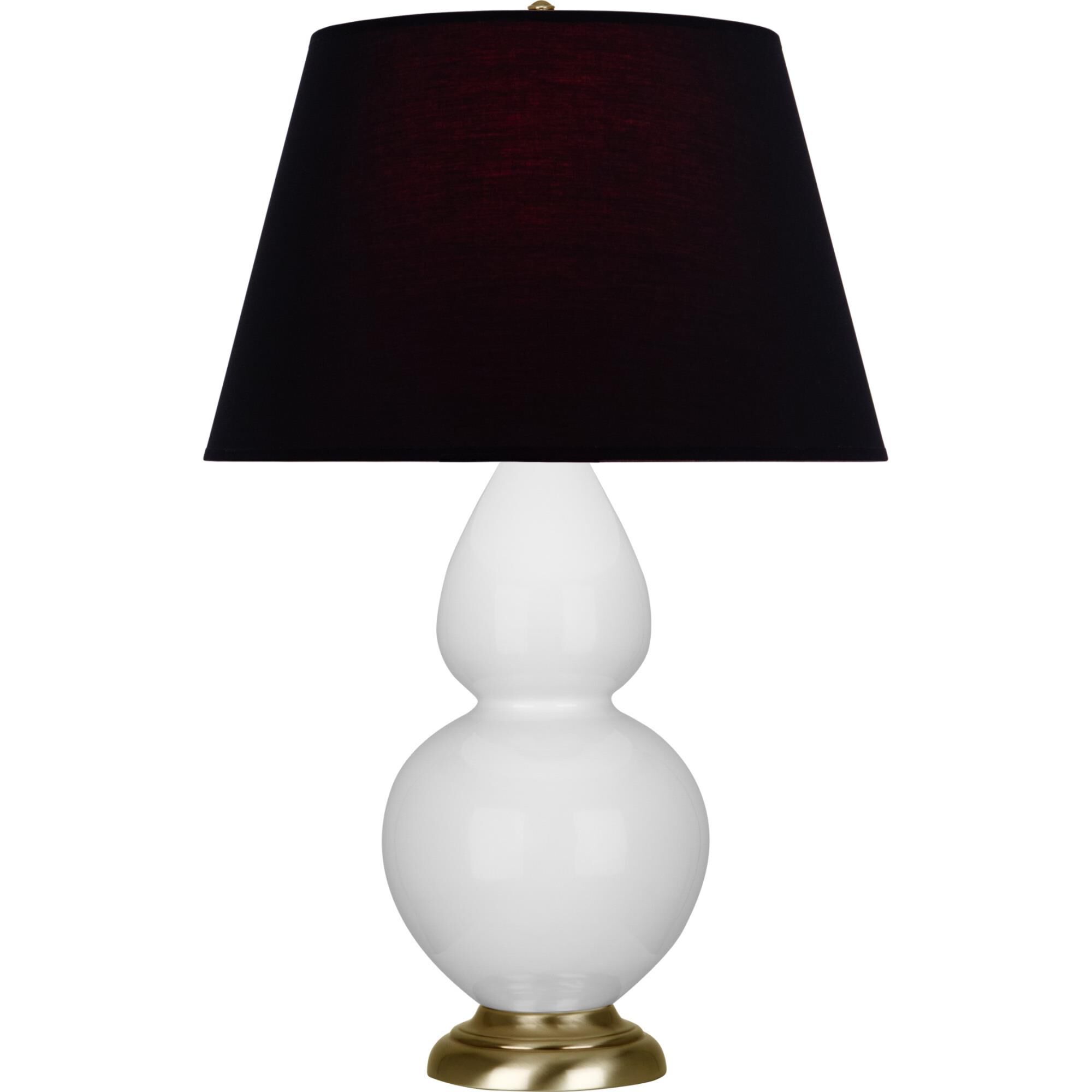 Shown in Daisy finish and Ink Black with Rose Red Lining shade and Antique Natural Brass accent