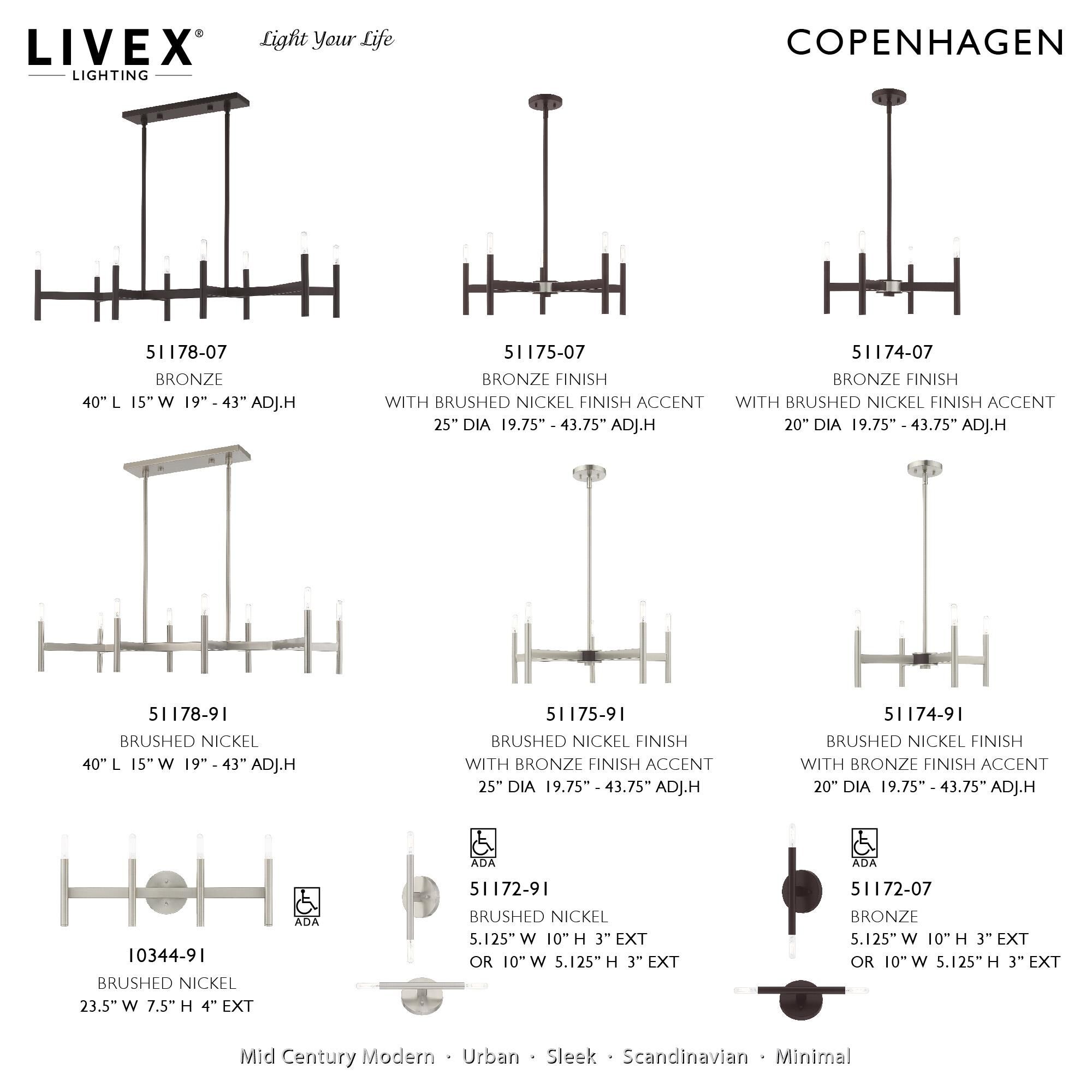 Copenhagen Linear Suspension Light by Livex Lighting