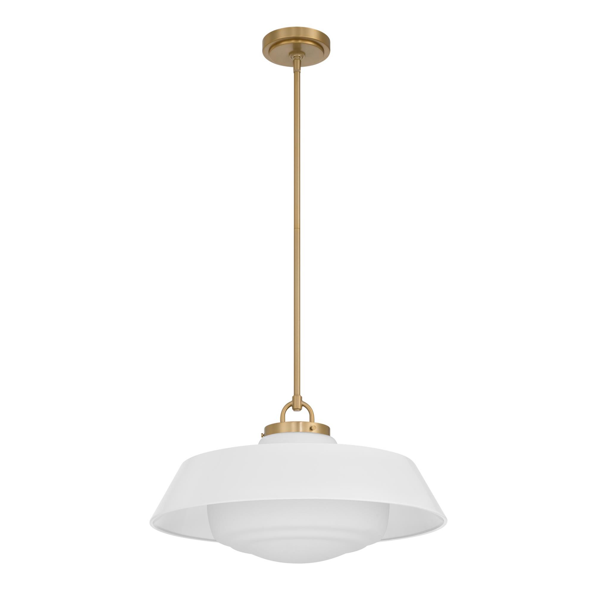 Shown in Vibrant Gold finish and Steel glass and Steel shade