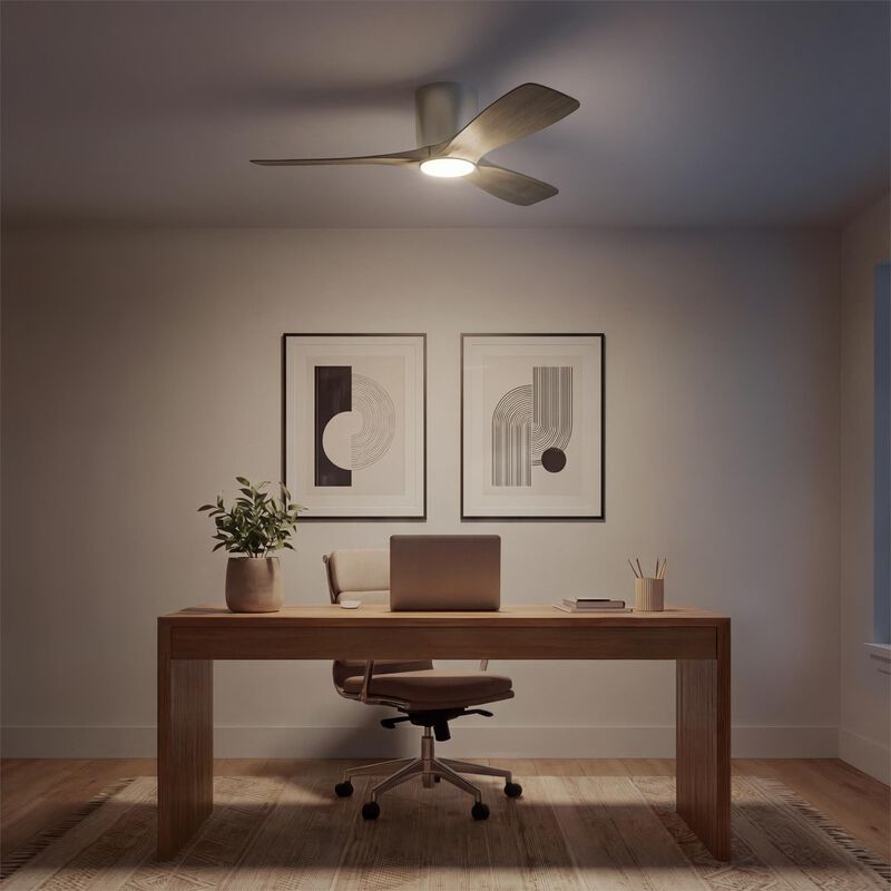 Volos 48 Inch Flush Mount Fan with Light Kit by Kichler