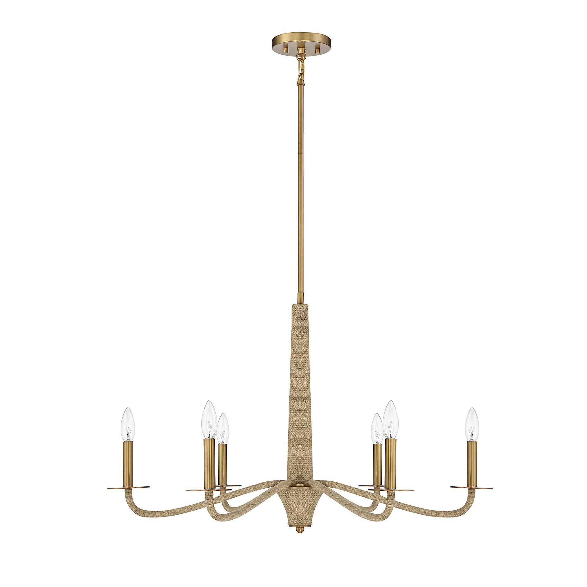 Cannon 32 Inch 6 Light Chandelier by Savoy House