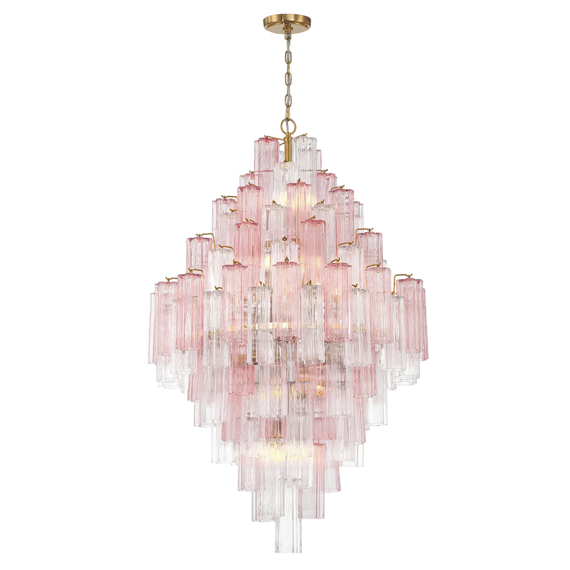 Shown in Aged Brass finish and Tronchi Spring glass
