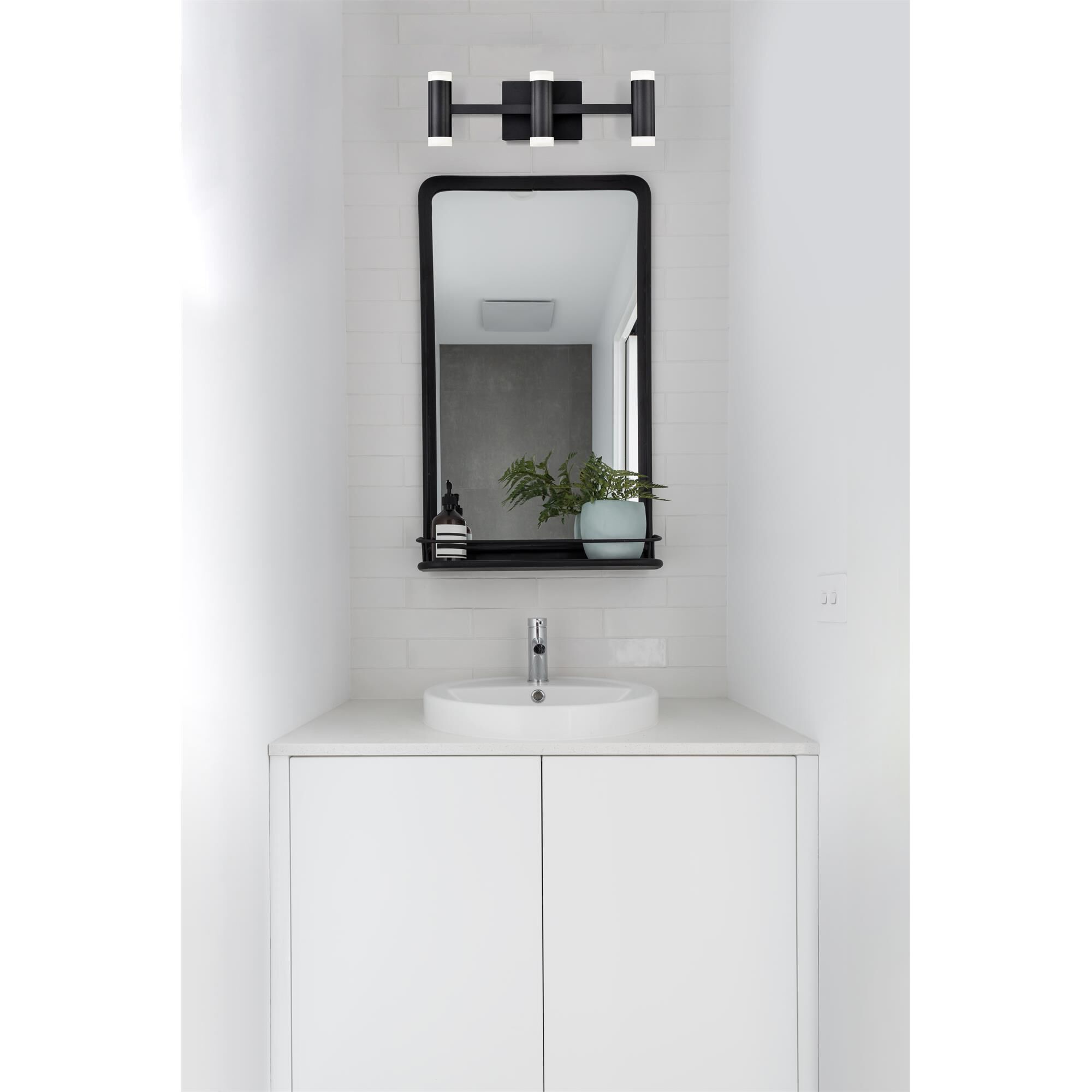 Shown in Black finish and Acrylic shade