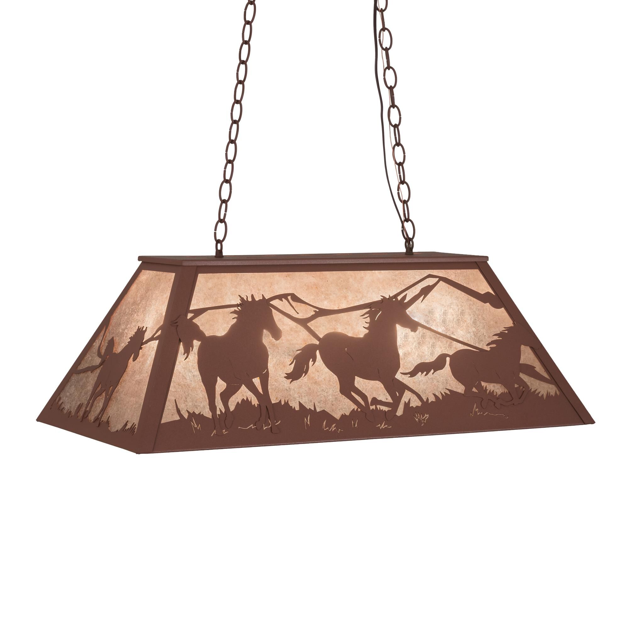 Wild Horses 33 Inch 6 Light Linear Suspension Light by Meyda Lighting