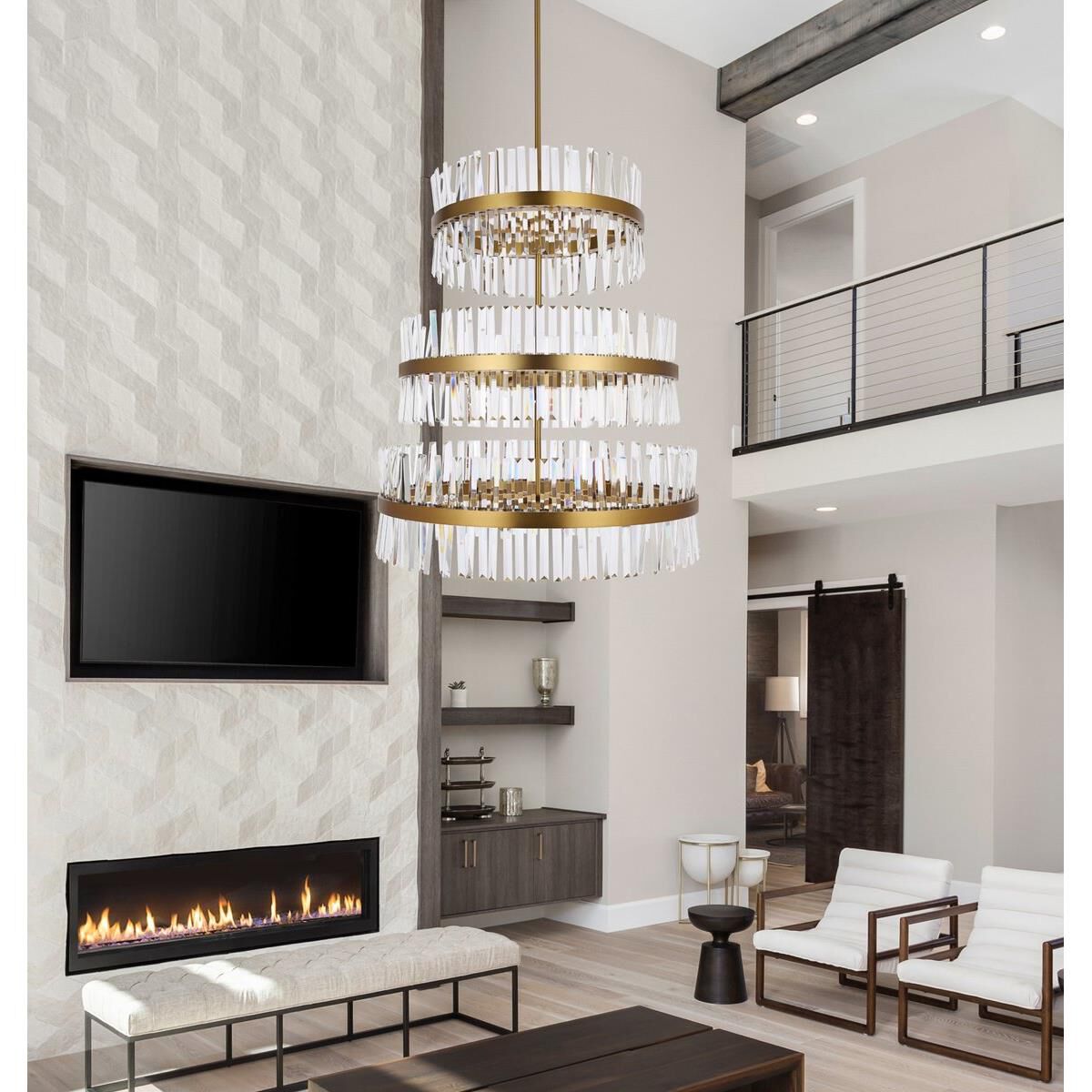 Serephina 36 Inch 46 Light Chandelier by Elegant Lighting