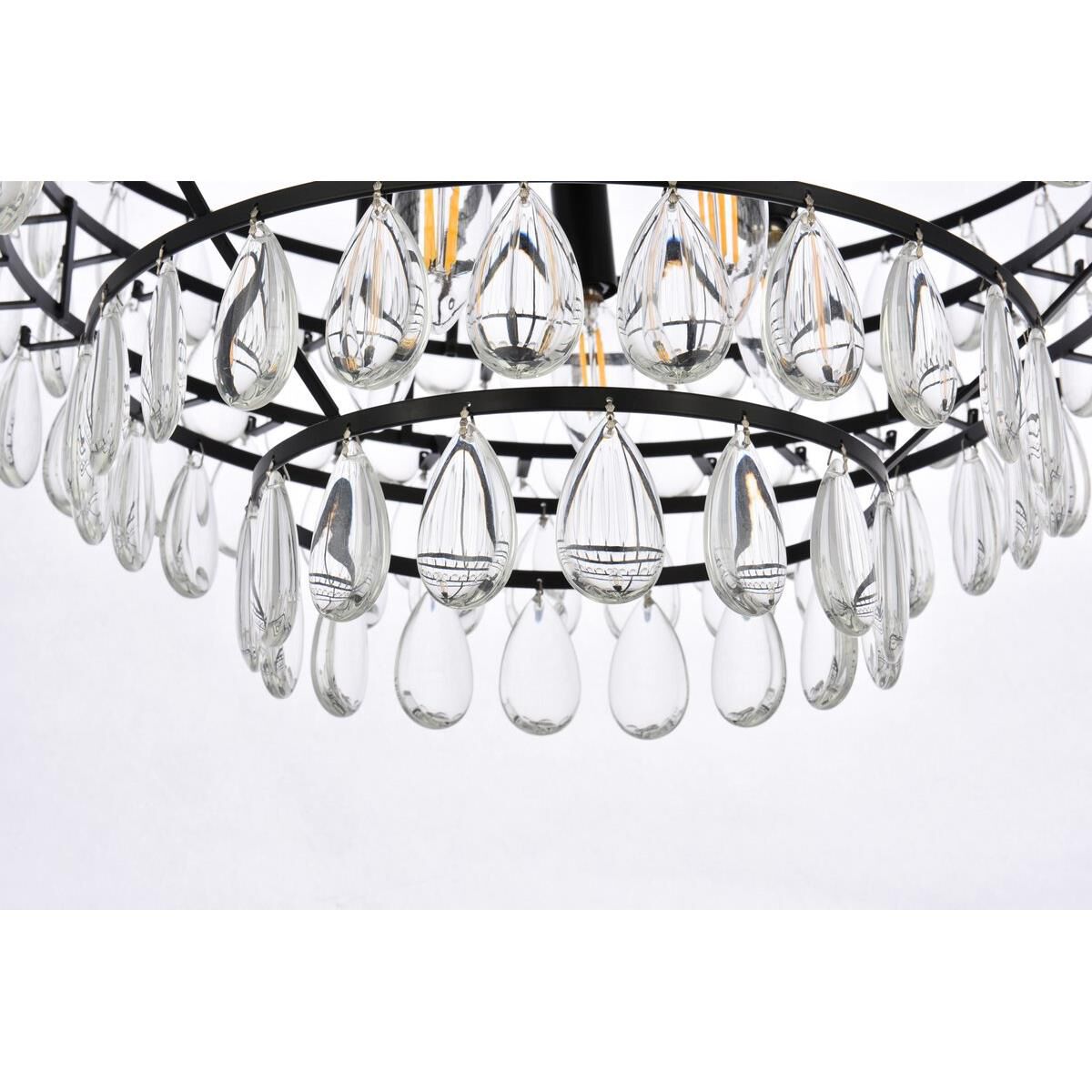 Shown in Black finish and Royal Cut Clear crystal