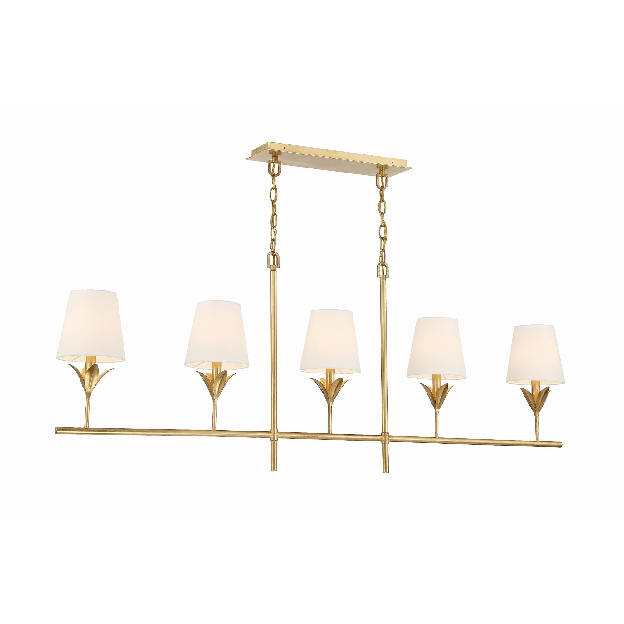 Shown in Antique Gold finish and Silk glass and Silk shade