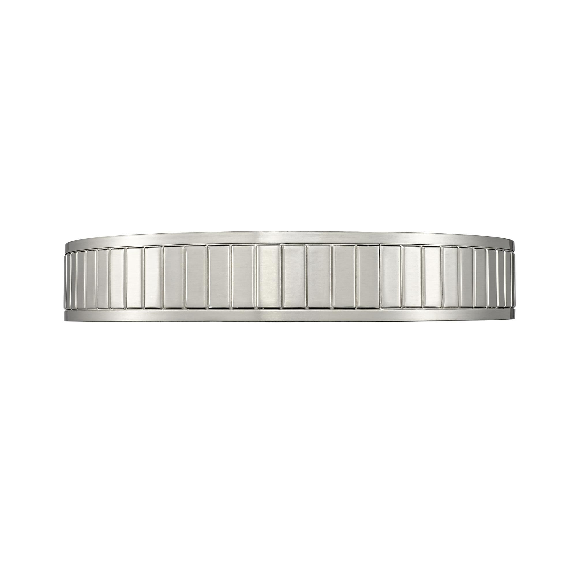 Shown in Brushed Nickel finish and Frosted glass and Frosted shade