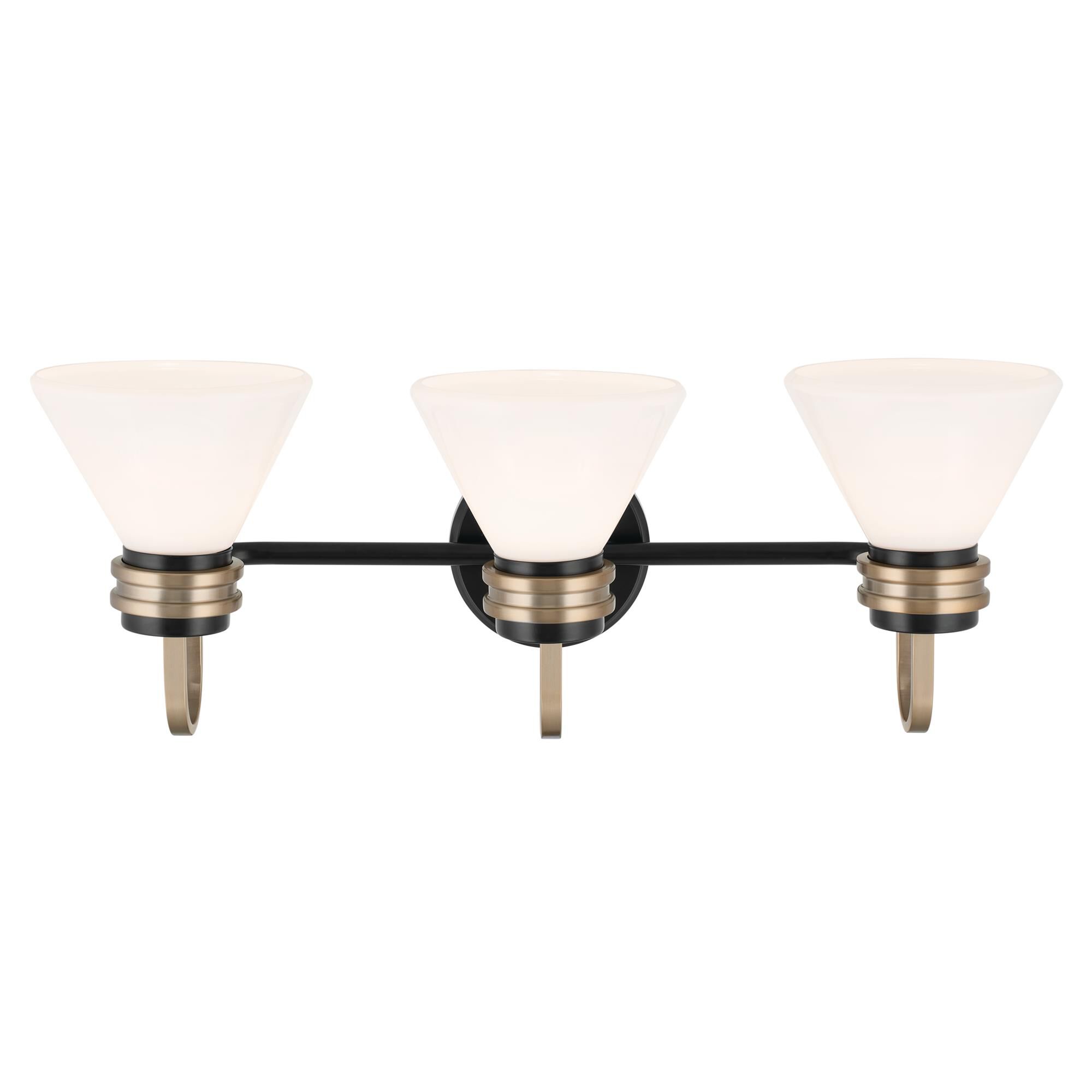 Shown in Black finish and Opal glass