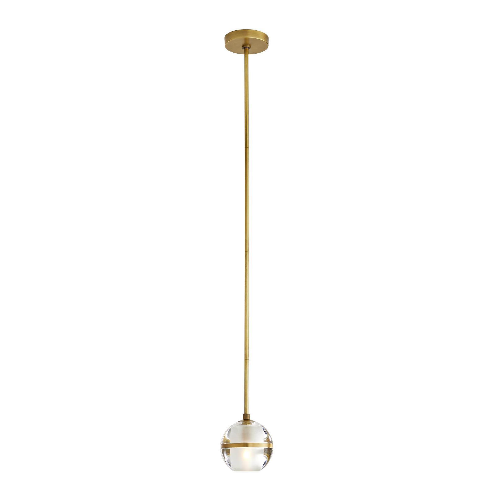 Shown in Antique Brass finish and Clear glass