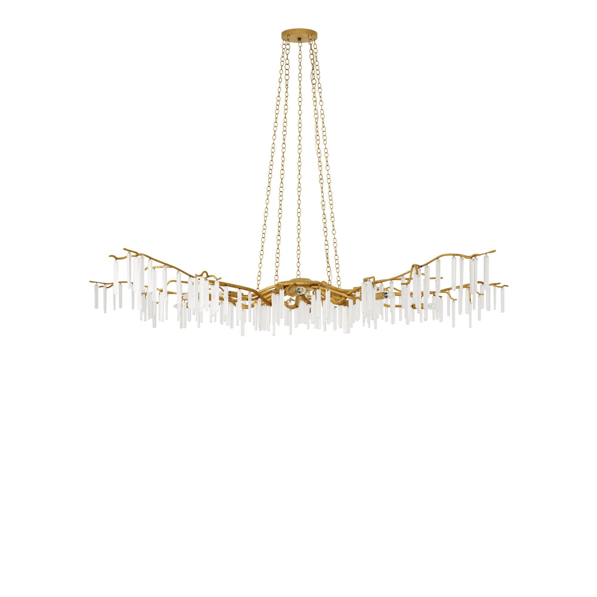 Forest Light The Aviva Stanoff 62 Inch 10 Light Chandelier by Currey and Company