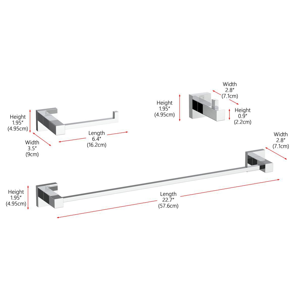 Isla 3 Piece Towel Bar Set by Elegant Decor